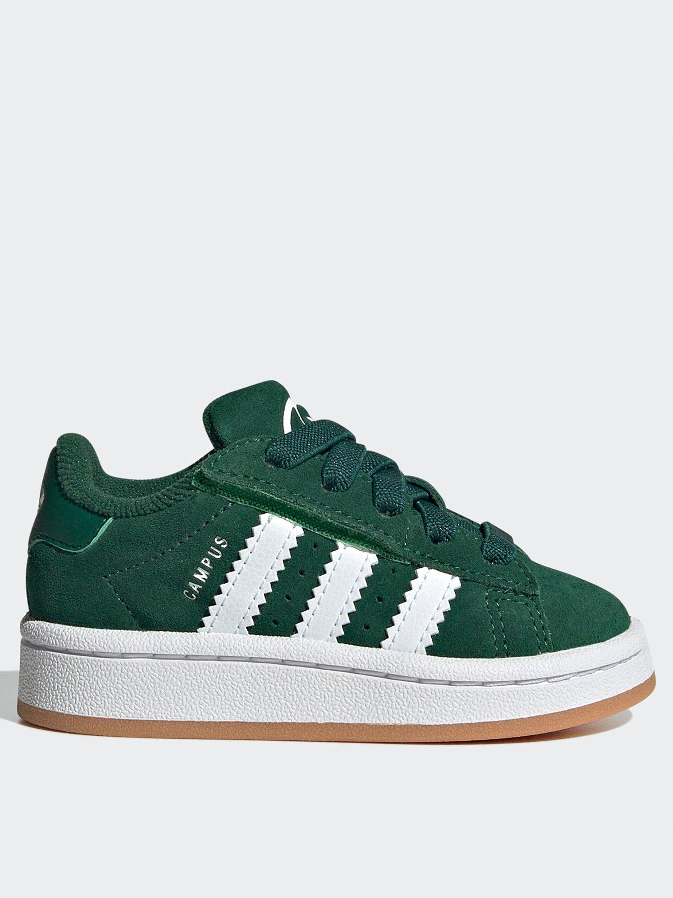 Unisex Infant Campus 00s Elastic Trainers Dark Green