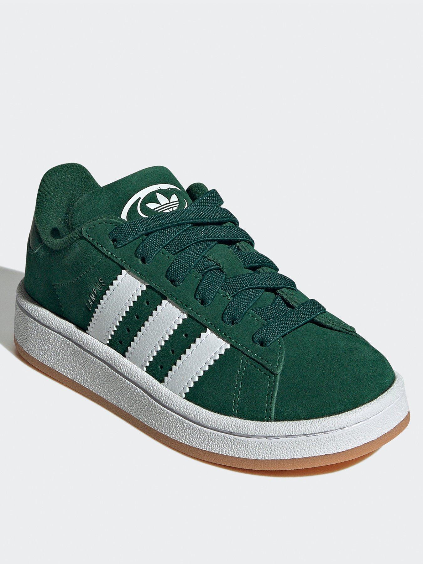 adidas-originals-kids-unisex-campus-00s-elastic-trainers-dark-greenstillFront