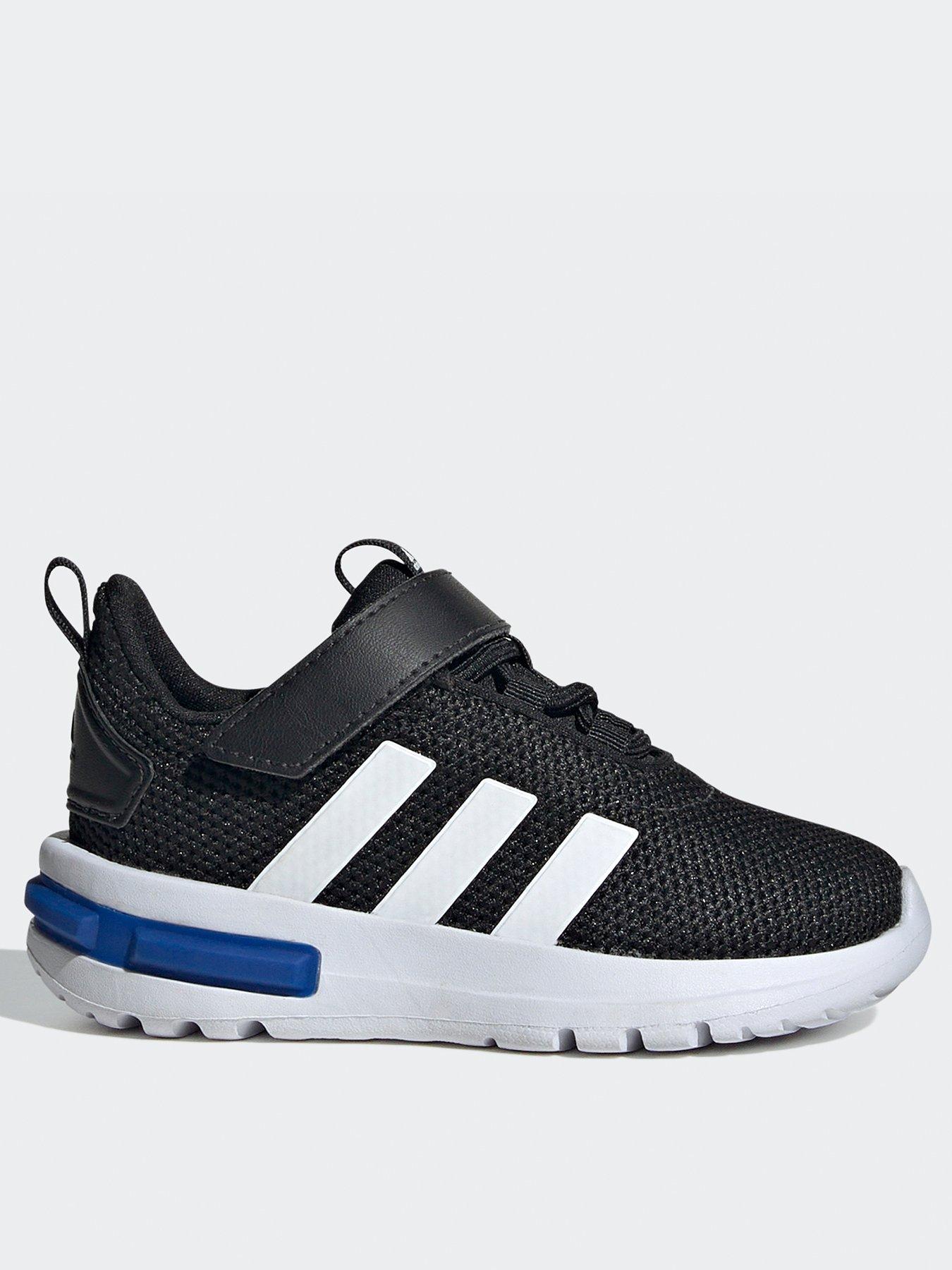 adidas-sportswear-infant-racer-tr23-elasticated-trainers-blackwhitefront