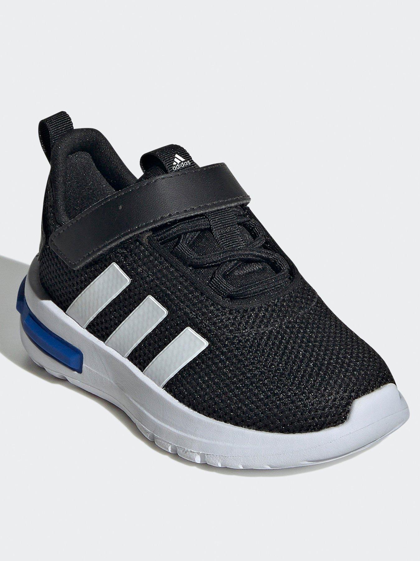 adidas-sportswear-infant-racer-tr23-elasticated-trainers-blackwhitestillFront