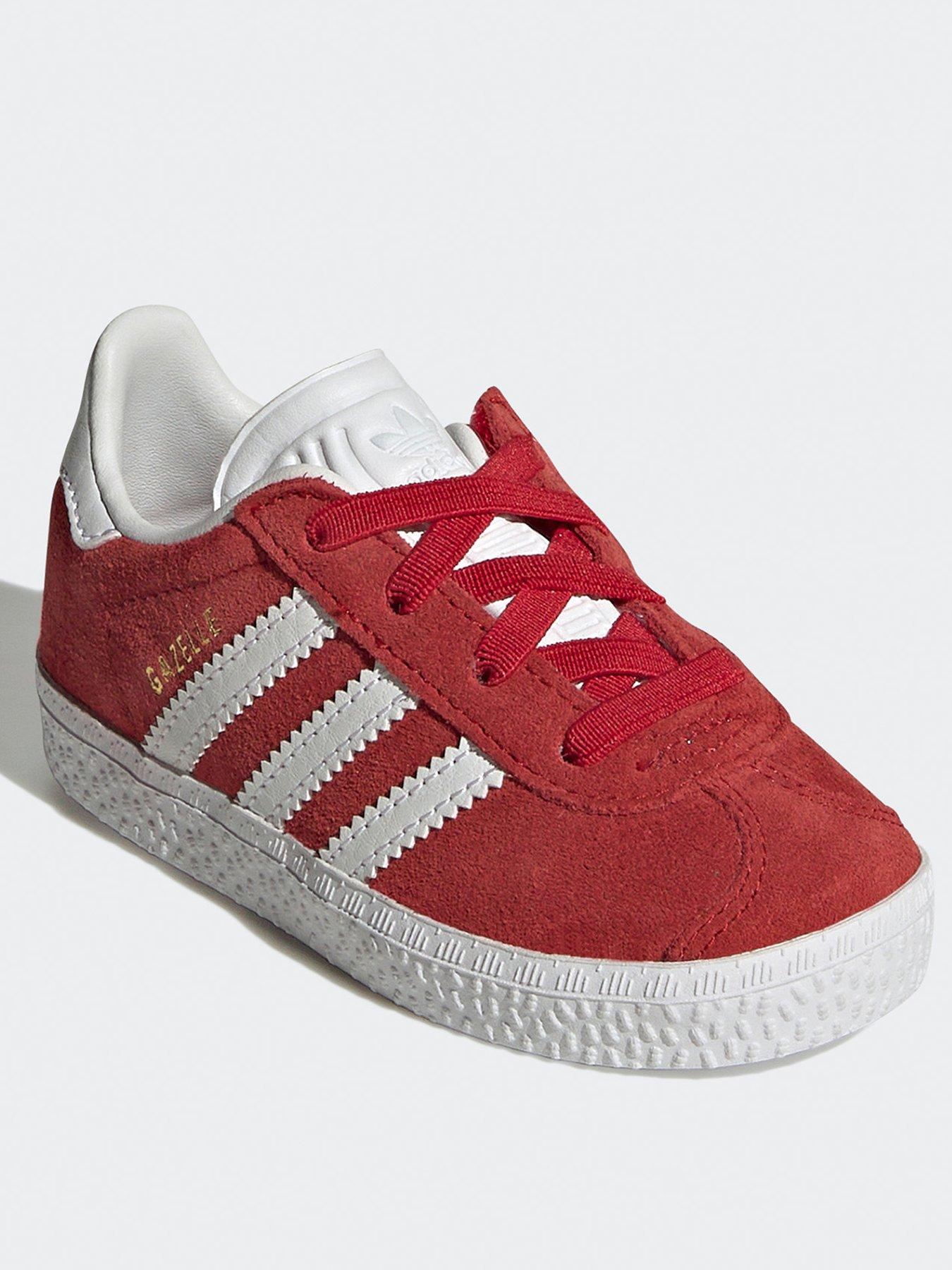 adidas-originals-unisex-infant-gazelle-elastic-trainers-redstillFront