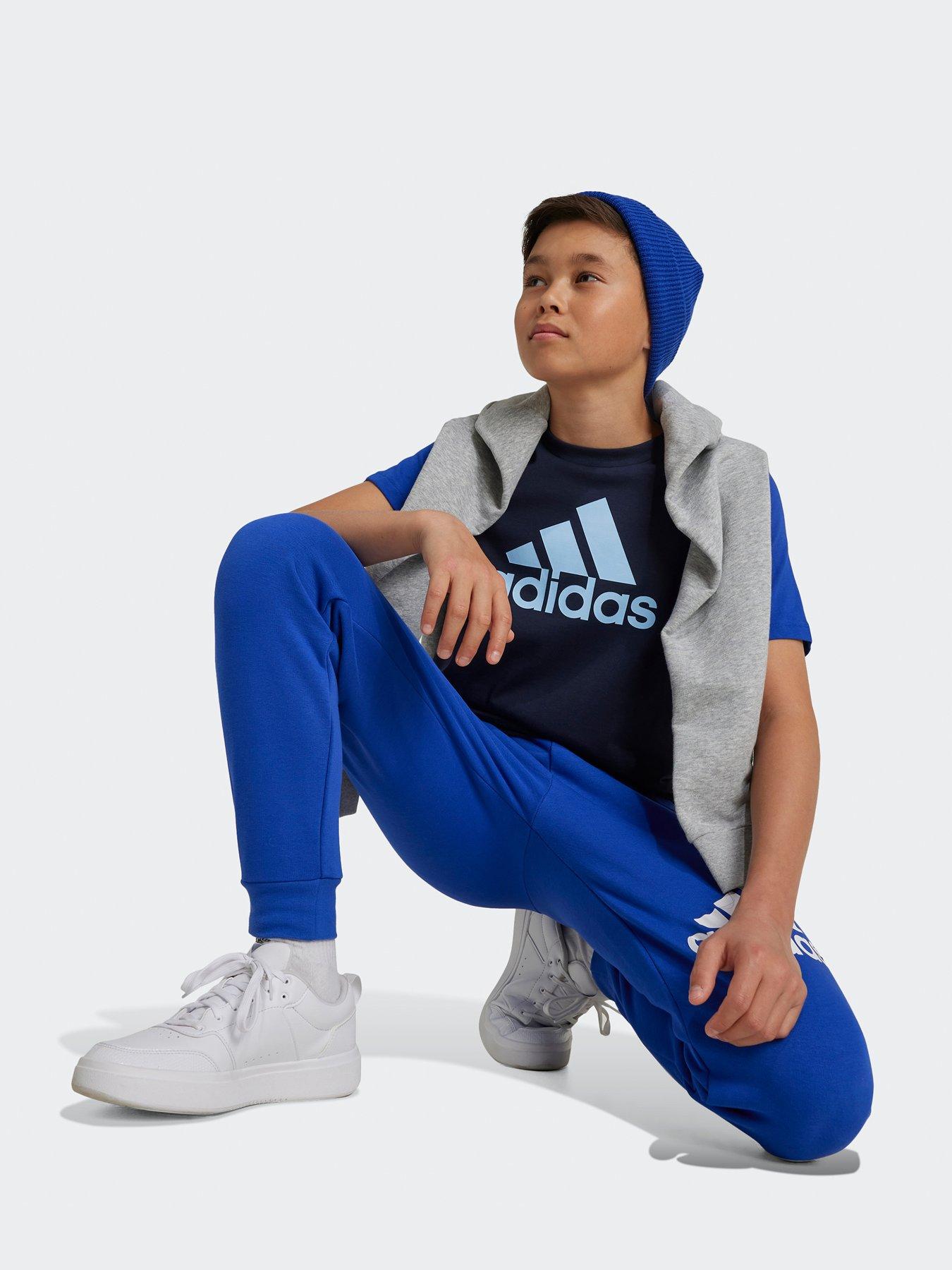 adidas-sportswear-junior-boys-essentials-big-logo-t-shirt-bluestillFront