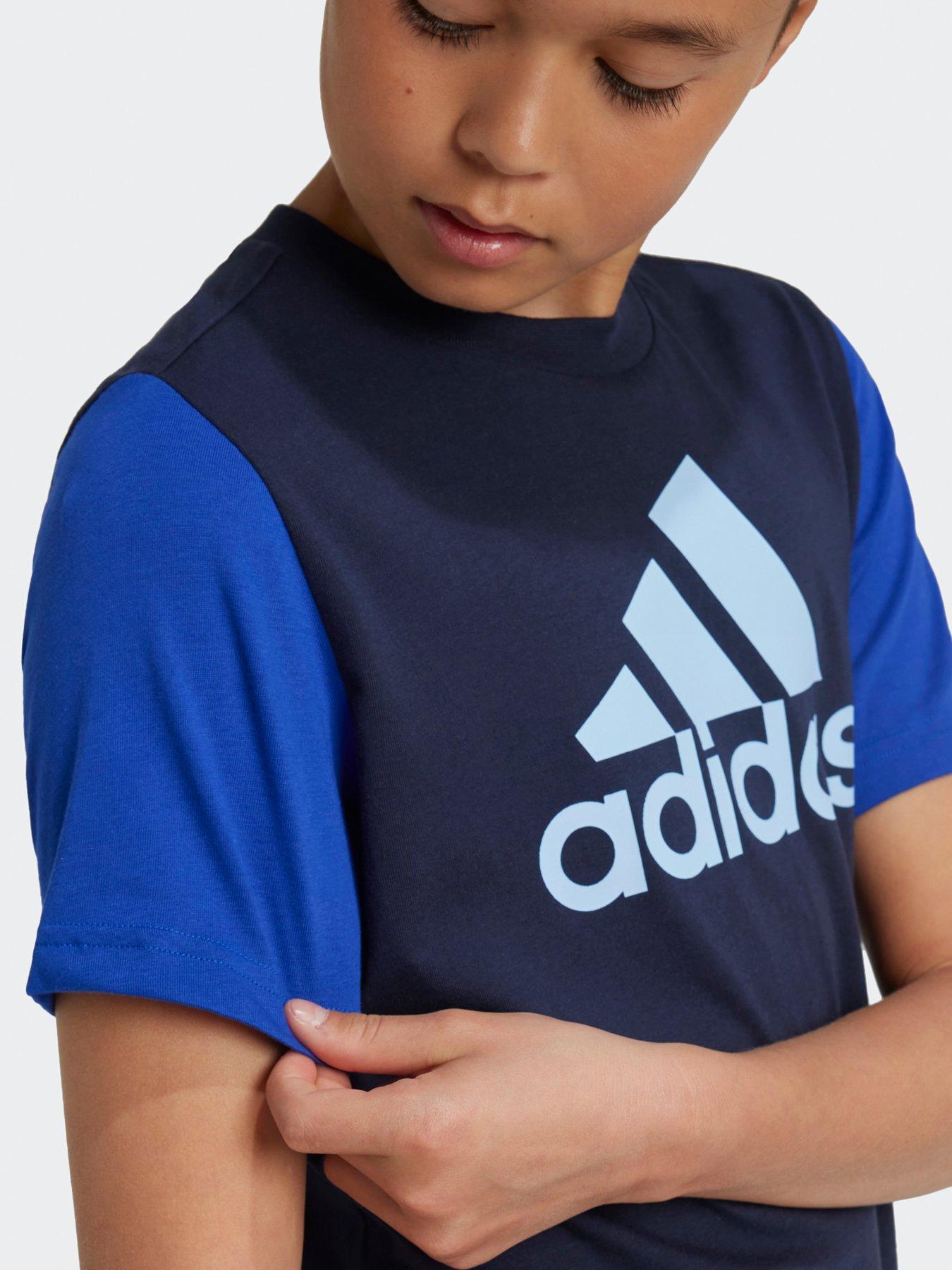 adidas-sportswear-junior-boys-essentials-big-logo-t-shirt-bluedetail