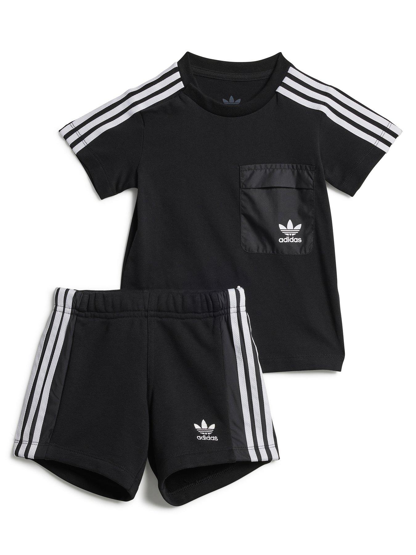 adidas-originals-infant-unisex-short-tee-set-blackfront