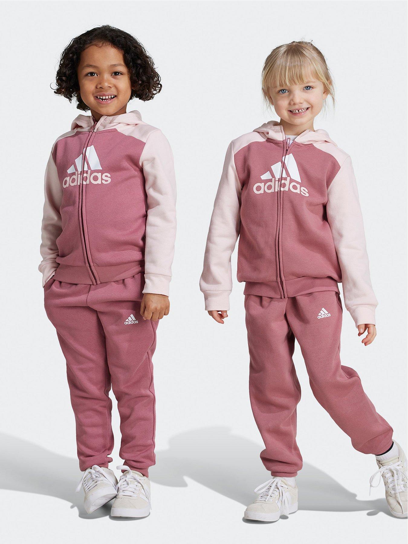 Girls adidas tracksuit pink best sale