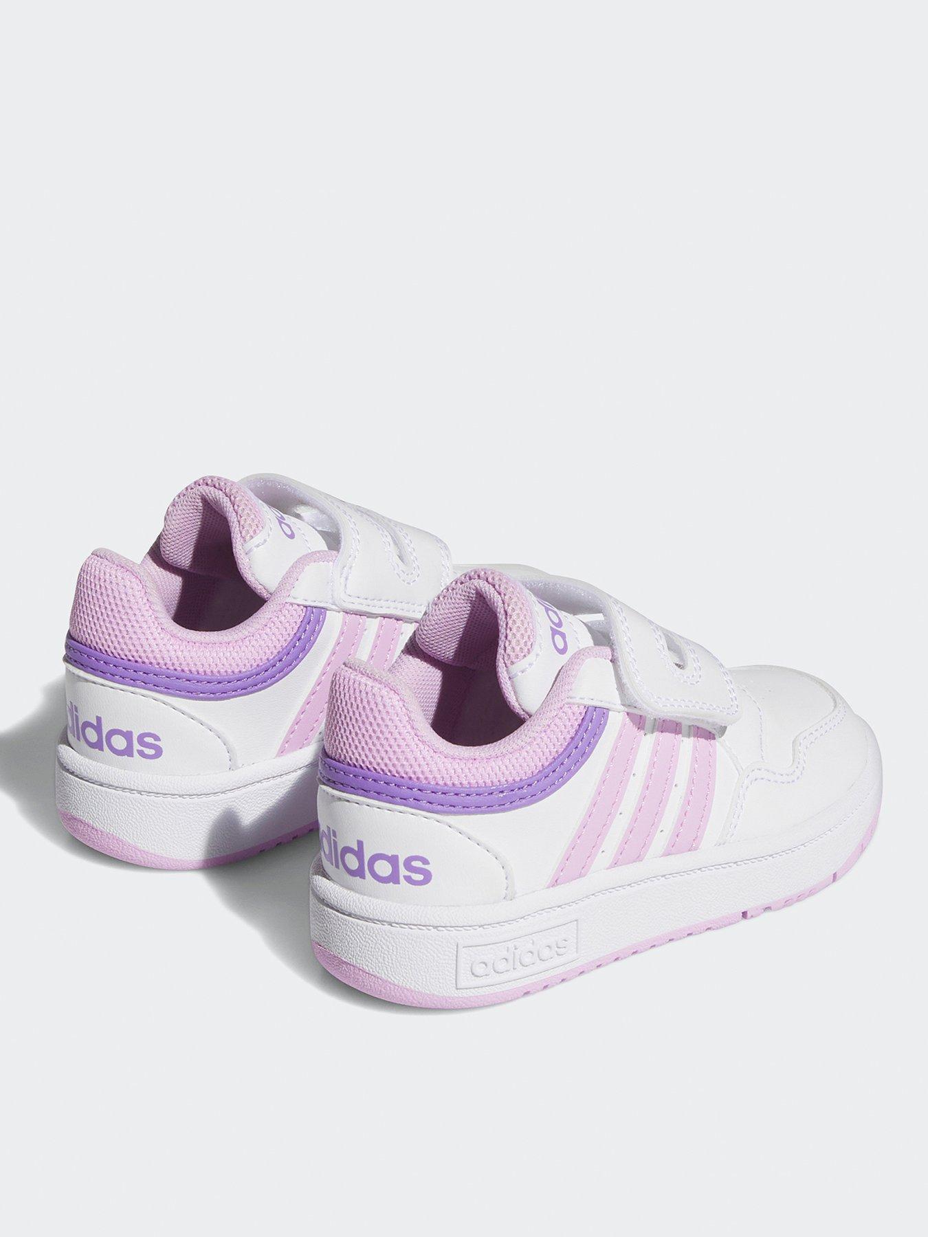 adidas-sportswear-infant-hoops-30-velcro-trainers-whitelilacback