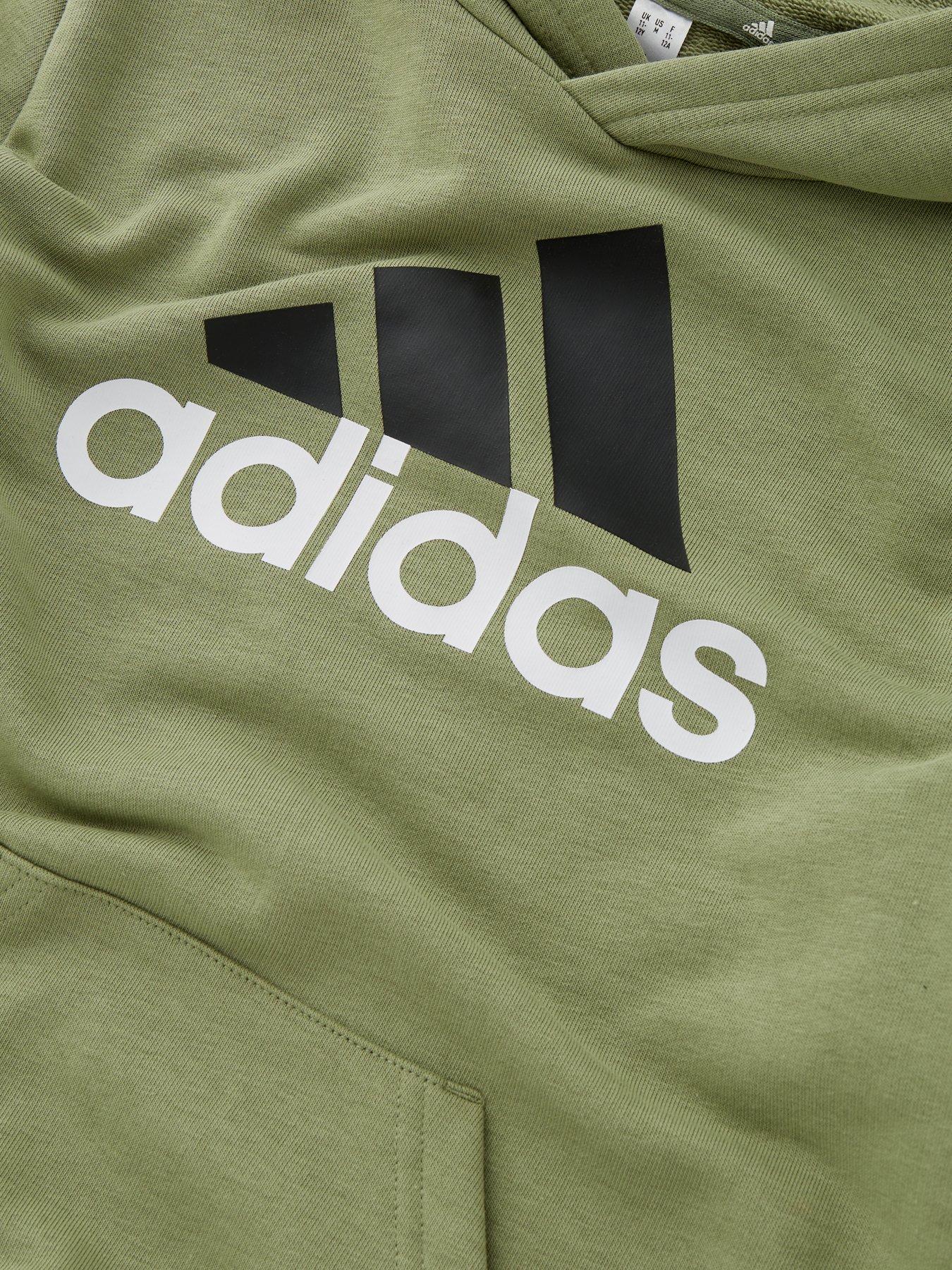 adidas-sportswear-junior-boys-essentials-big-logo-overheadnbsphoodie-greenoutfit