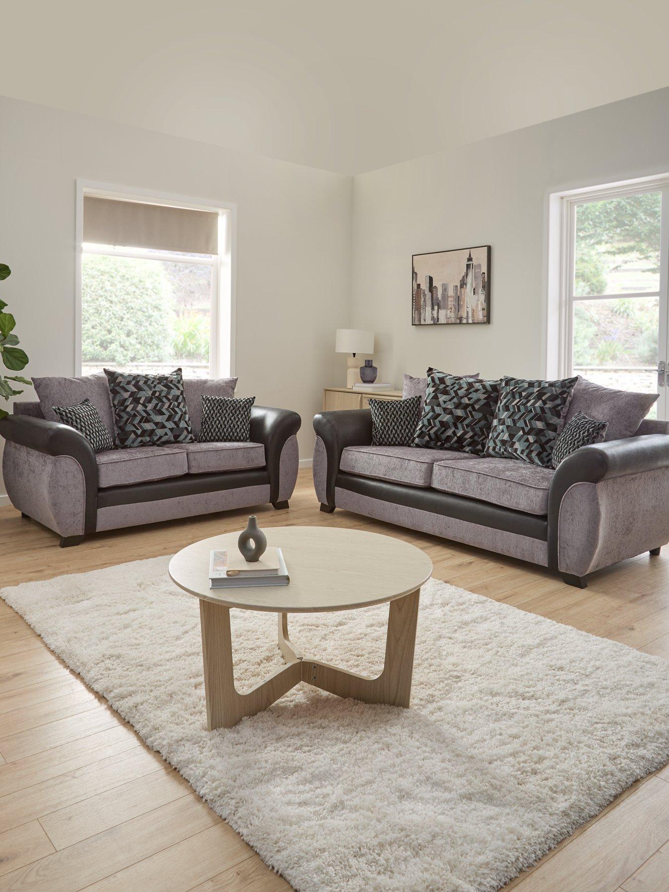 Very Home Narva Fabric/Faux Leather 3 + 2 Seater Sofa Set (Buy  &  SAVE!)