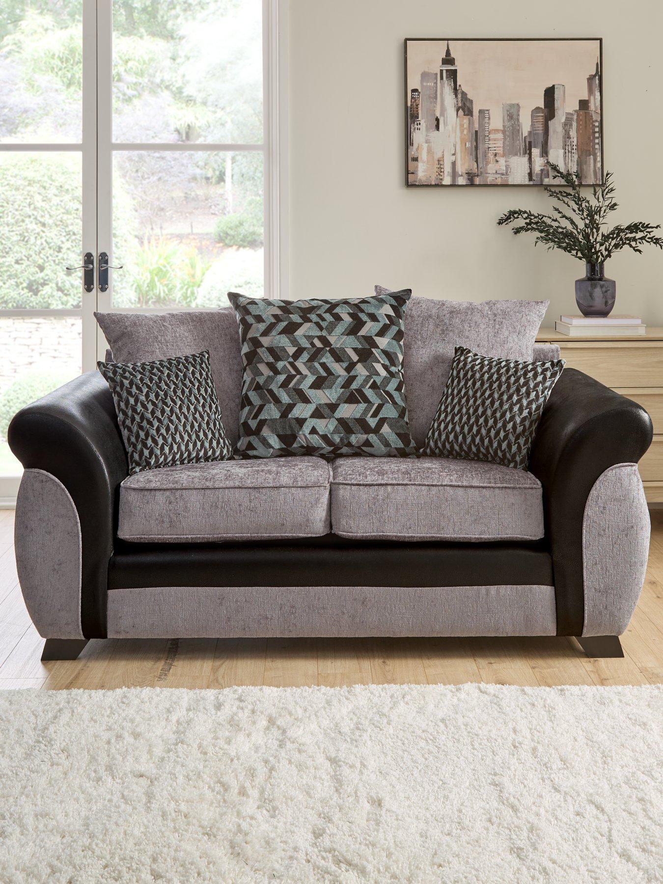 Very Home Narva Fabric/Faux Leather 2 Seater Sofa - Made to Order in the UK