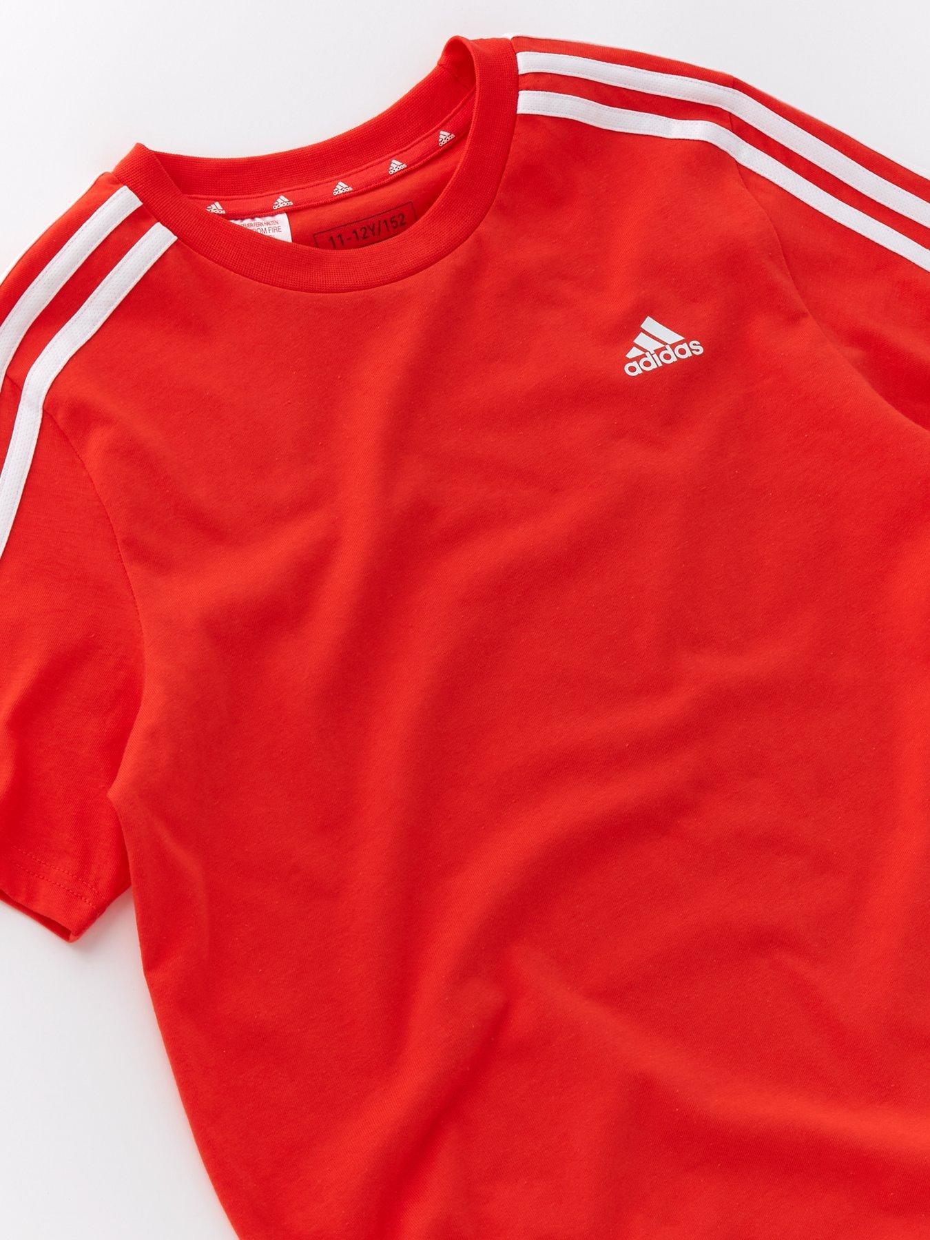 adidas-sportswear-junior-boys-essentials-3-stripe-t-shirt-redoutfit