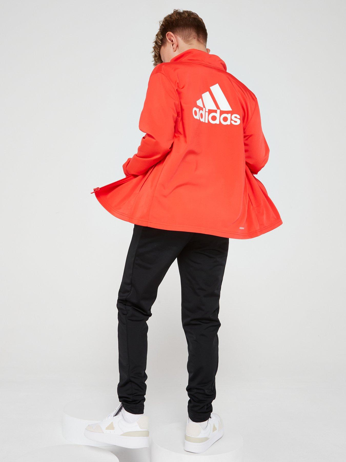 adidas-sportswear-junior-boys-essentials-tracksuit-redstillFront