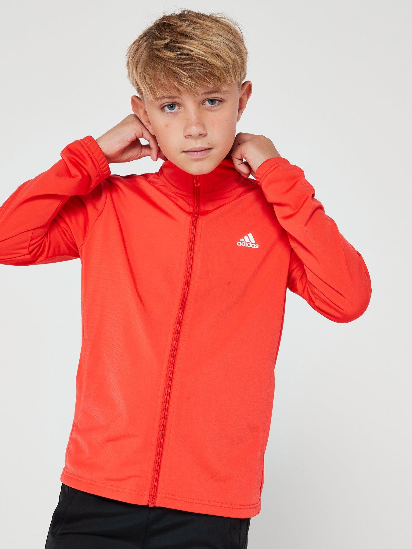 adidas-sportswear-junior-boys-essentials-tracksuit-redback