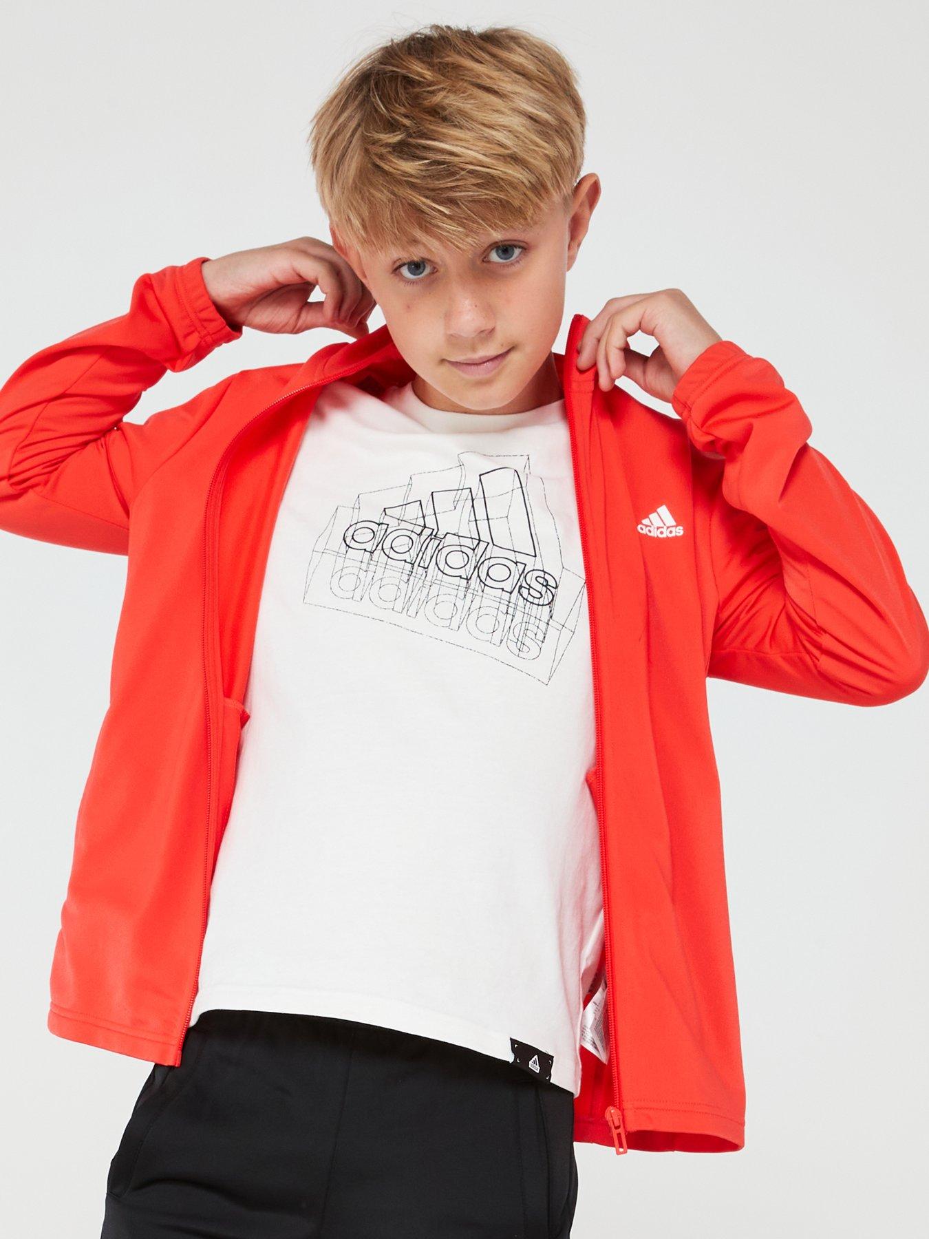 adidas-sportswear-junior-boys-essentials-tracksuit-reddetail