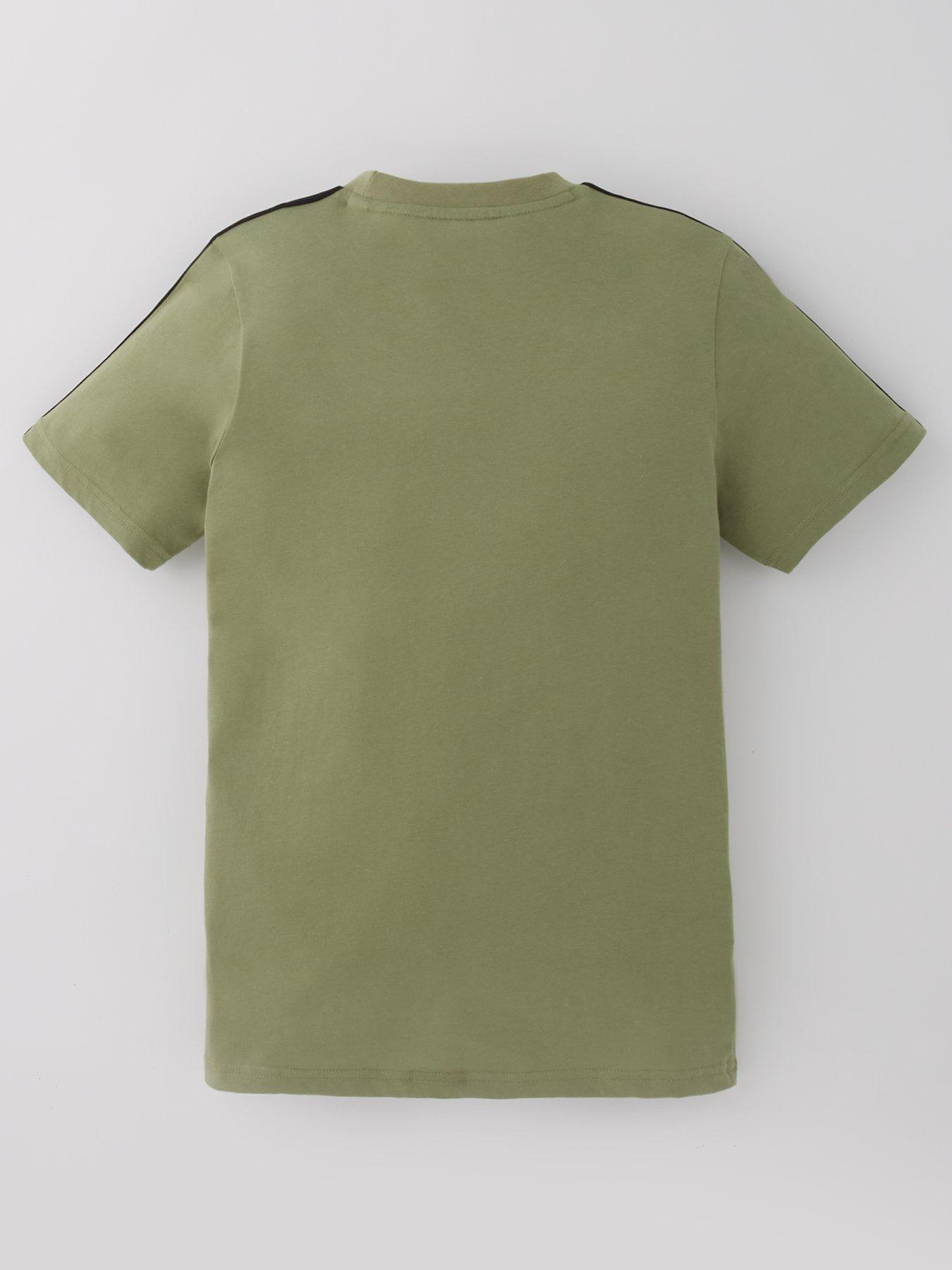 adidas-sportswear-junior-boys-essentials-3-stripe-t-shirt-greenback