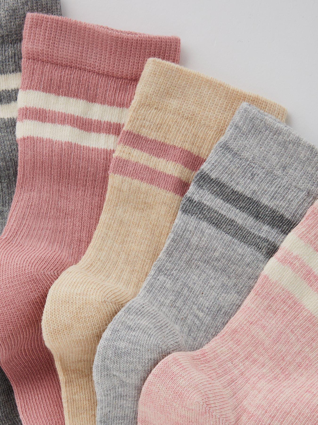 v-by-very-girls-5-pack-neutral-sport-socksdetail