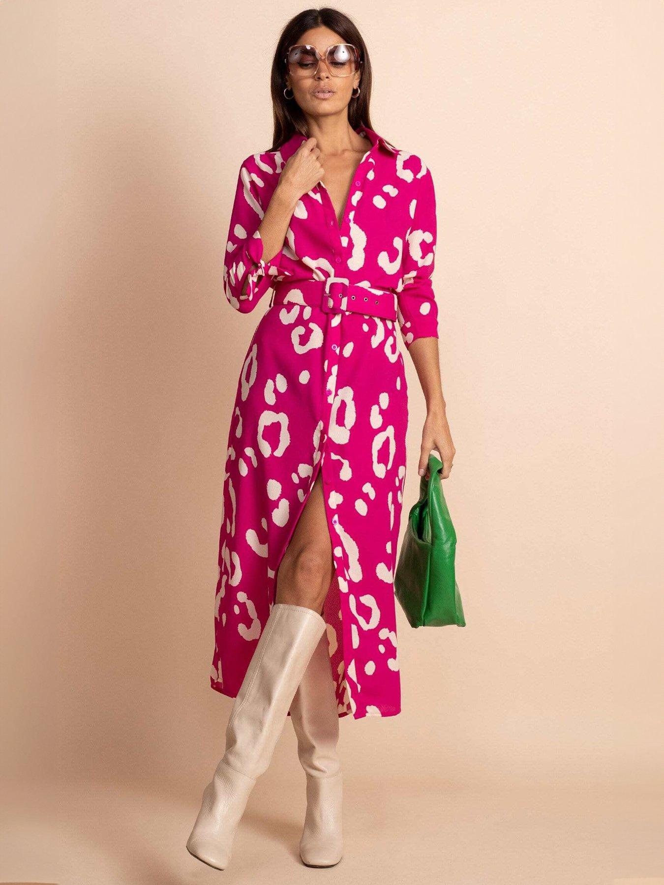 dancing-leopard-leopard-print-shirt-midi-dress-pinkback