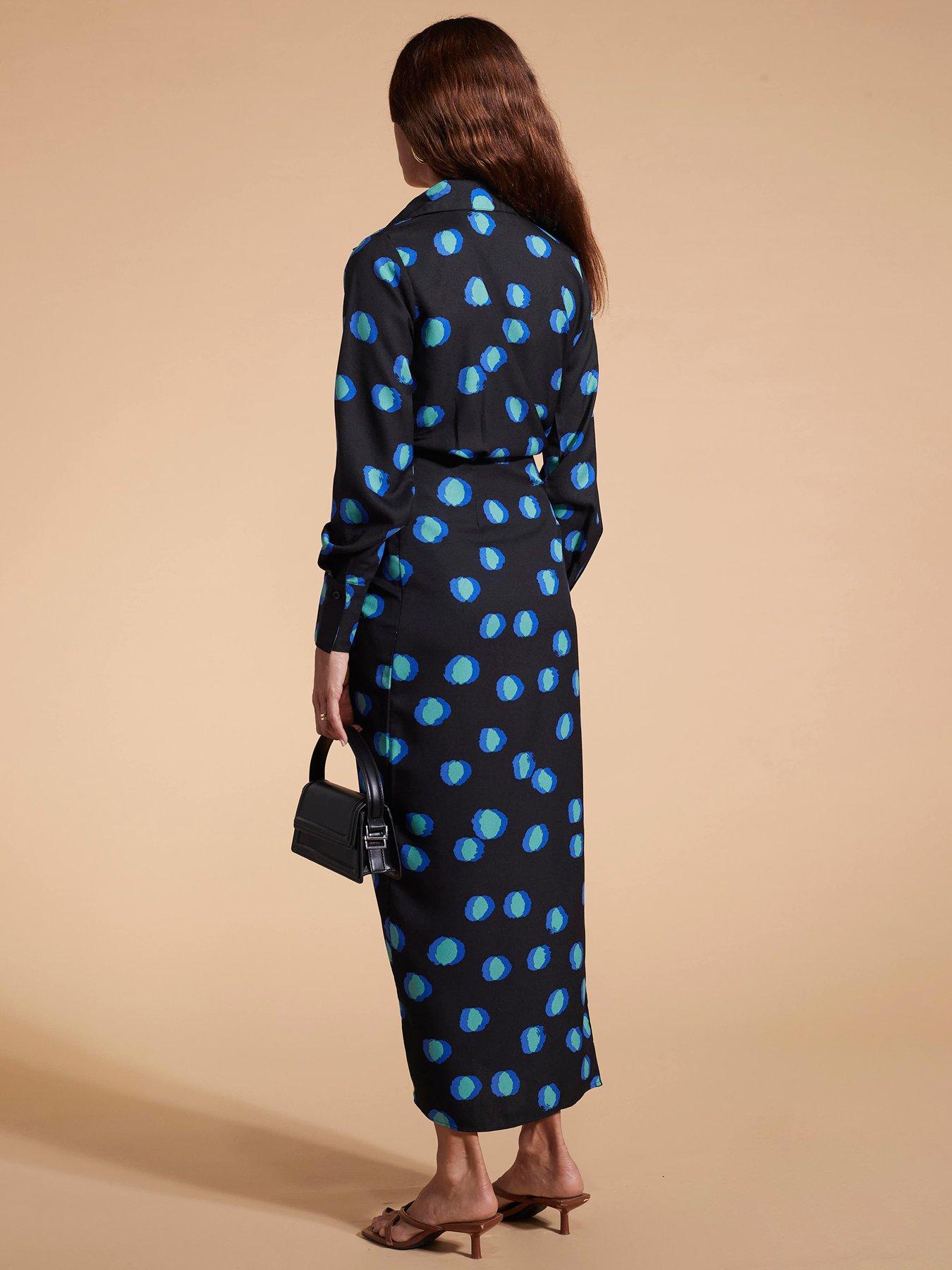 dancing-leopard-polka-dot-wrap-dress-bluestillFront