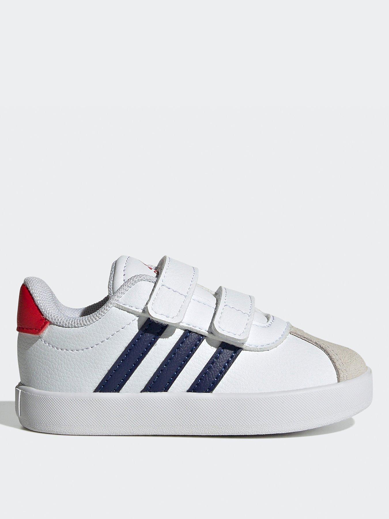 Infant Vl Court 3.0 Velcro Trainers White blue