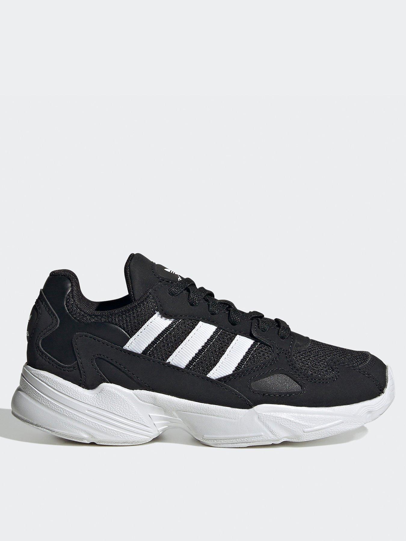 adidas-originals-kids-unisex-falcon-elastic-trainers-blackwhite