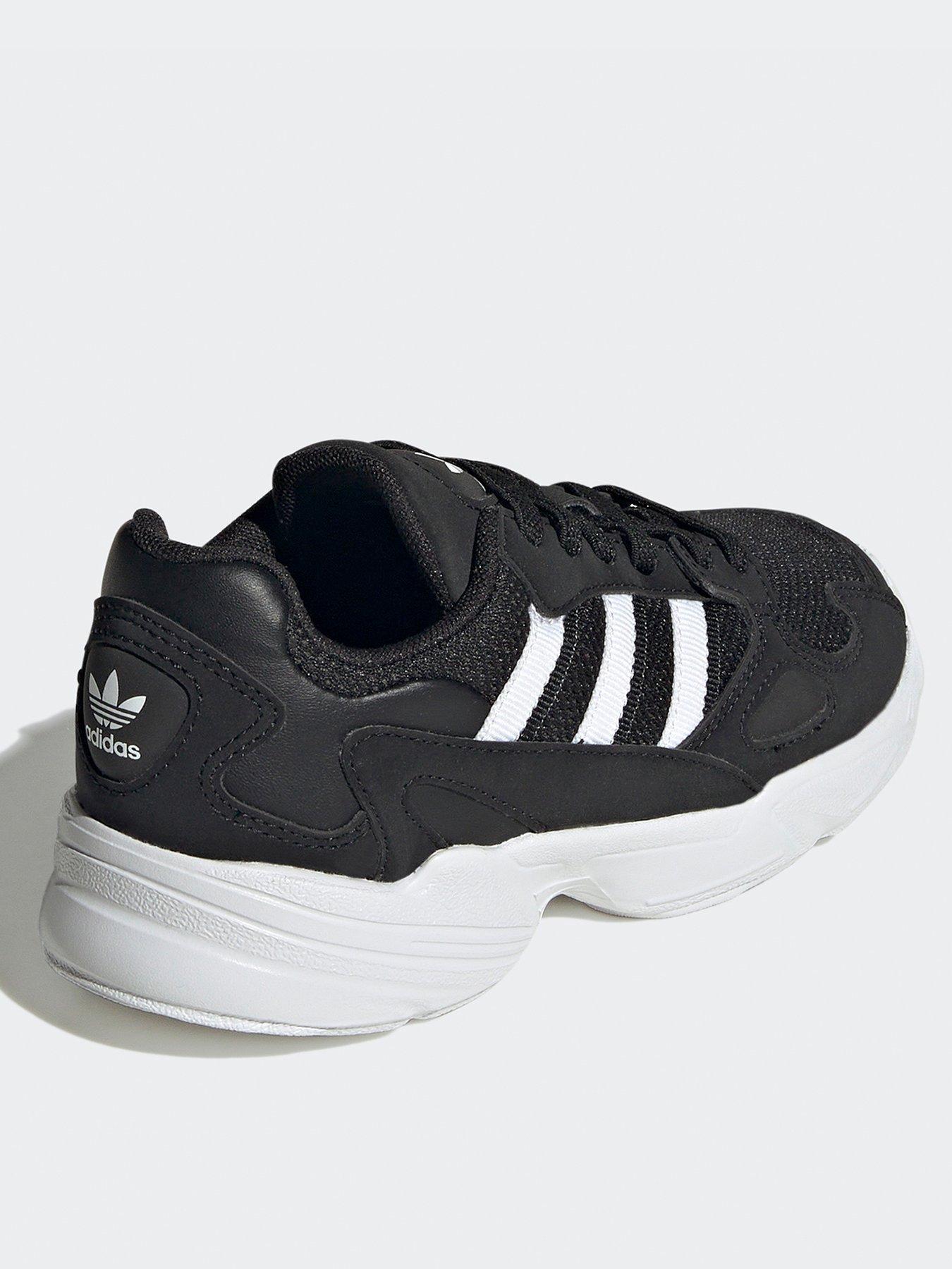 adidas-originals-kids-unisex-falcon-elastic-trainers-blackwhiteback