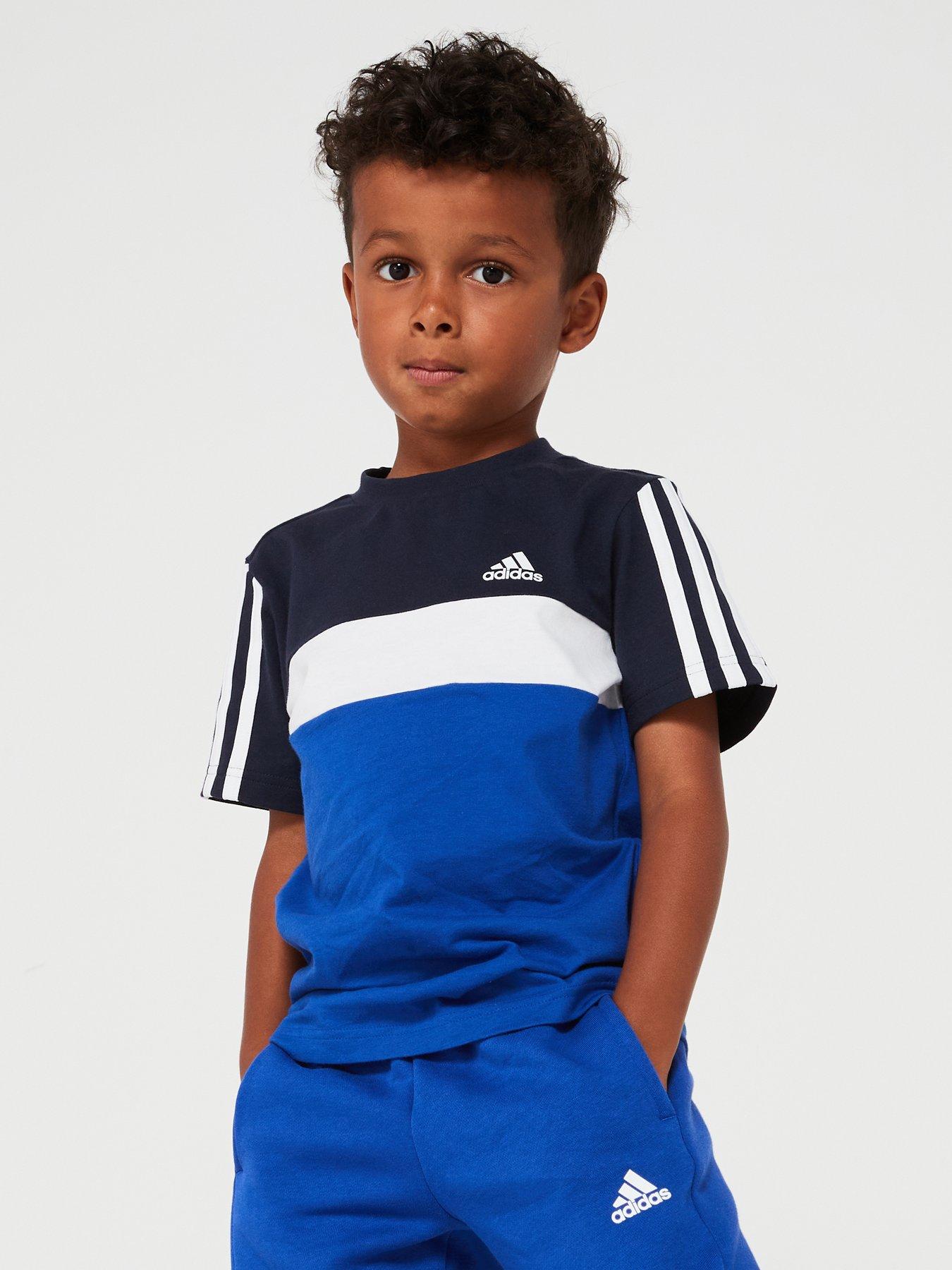 adidas-sportswear-younger-boys-essentials-3-stripe-t-shirt-blue