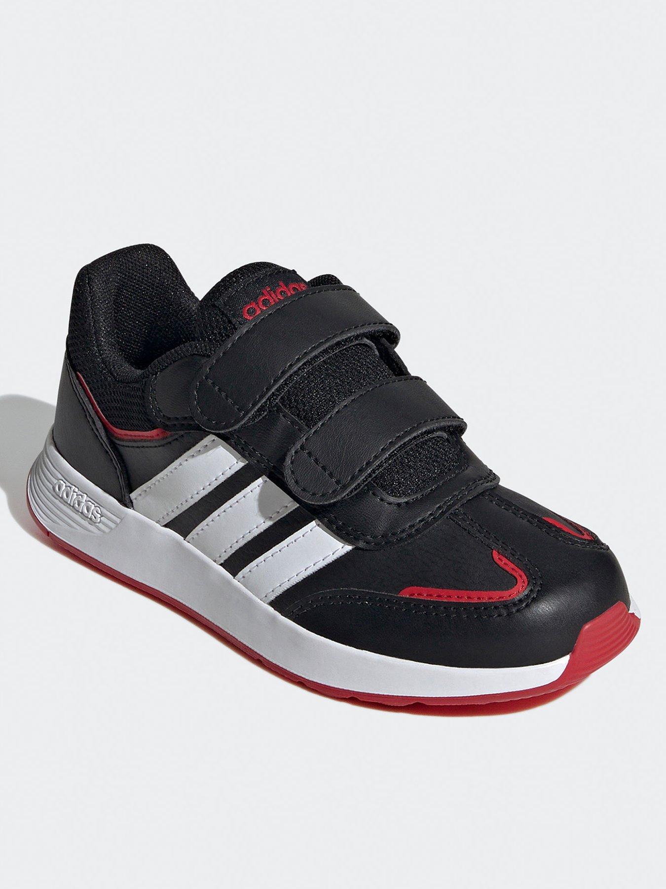 adidas-sportswear-kids-tensaur-switch-trainers-blackwhitestillFront