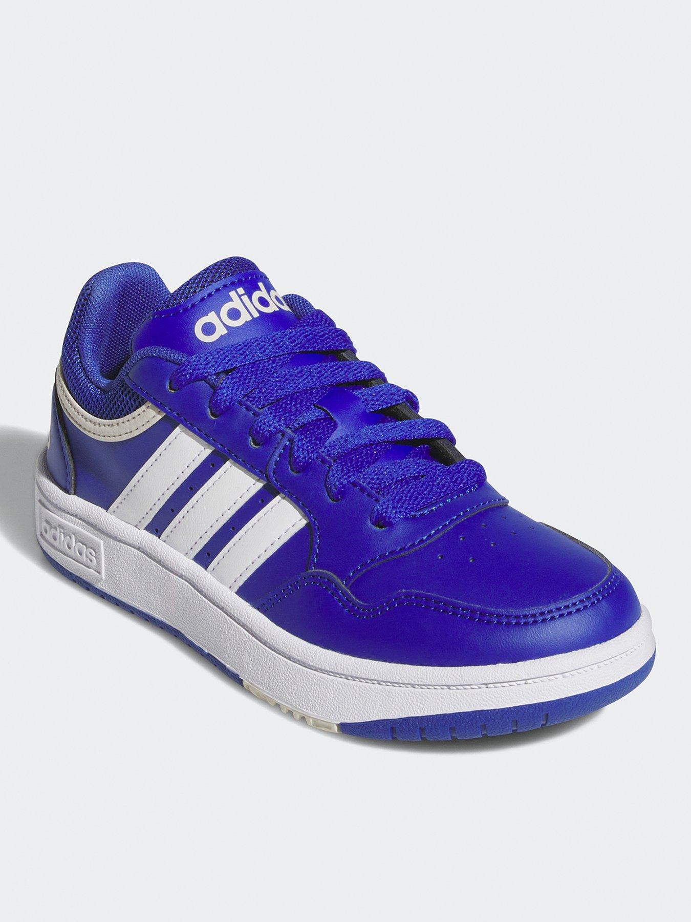 adidas-sportswear-junior-hoops-30-trainers-bluewhitestillFront