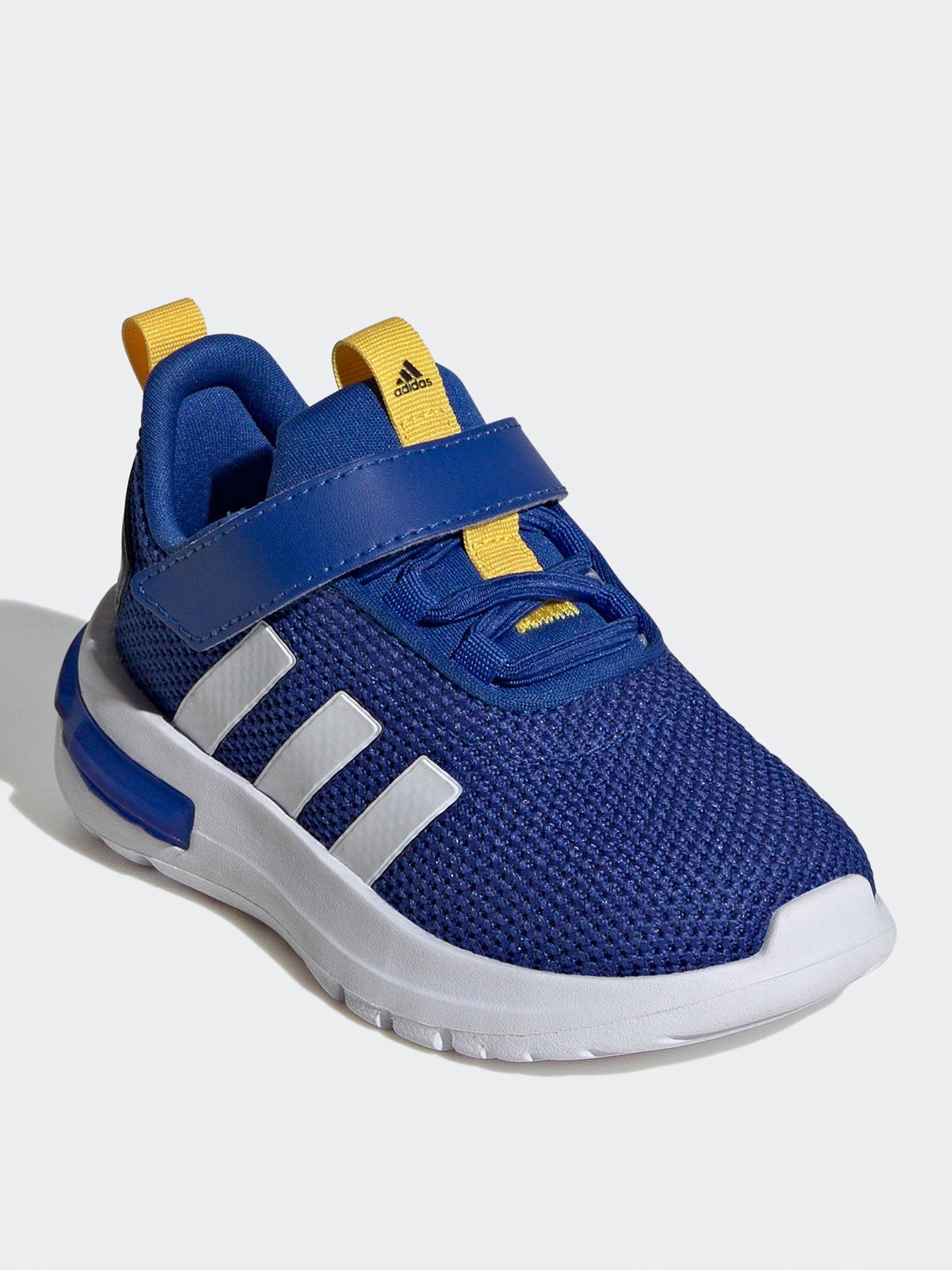 adidas-sportswear-infant-racer-tr23-elasticated-trainers-bluewhitestillFront