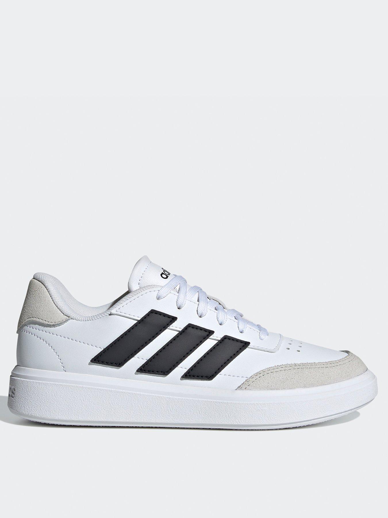 adidas-sportswear-junior-courtblock-trainers-whiteblackfront