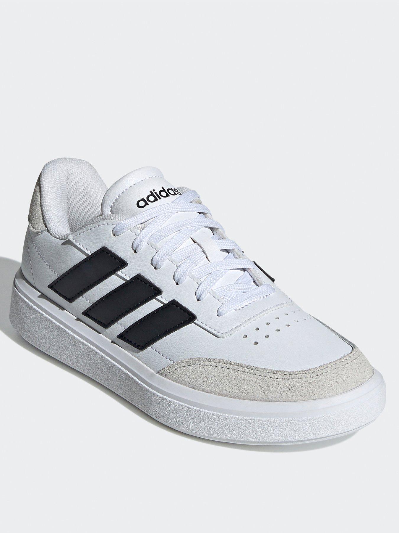 adidas-sportswear-junior-courtblock-trainers-whiteblackstillFront