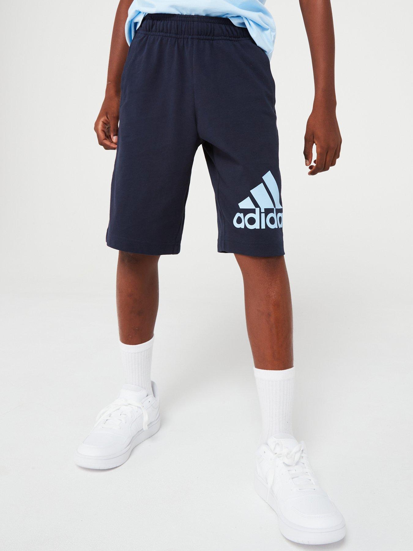 adidas-sportswear-junior-boys-essentials-big-logo-shorts-navy