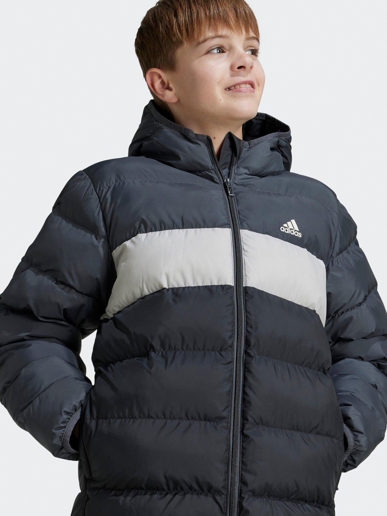 adidas-sportswear-junior-unisex-padded-jacket-blackgreyoutfit