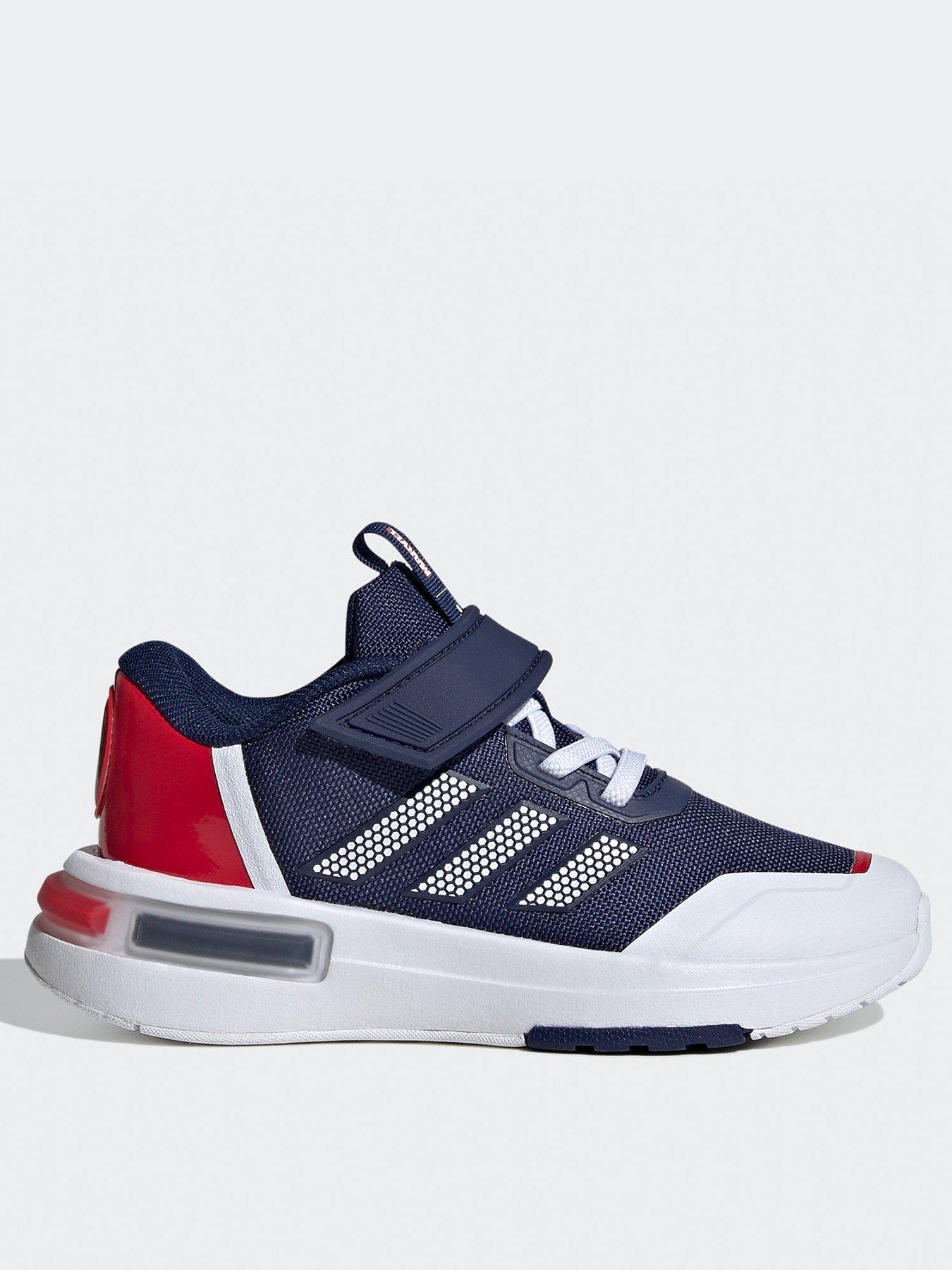 Image 1 of 6 of adidas Sportswear Kid's Marvel Captain America Racer Elasticated Trainers - Dark Blue