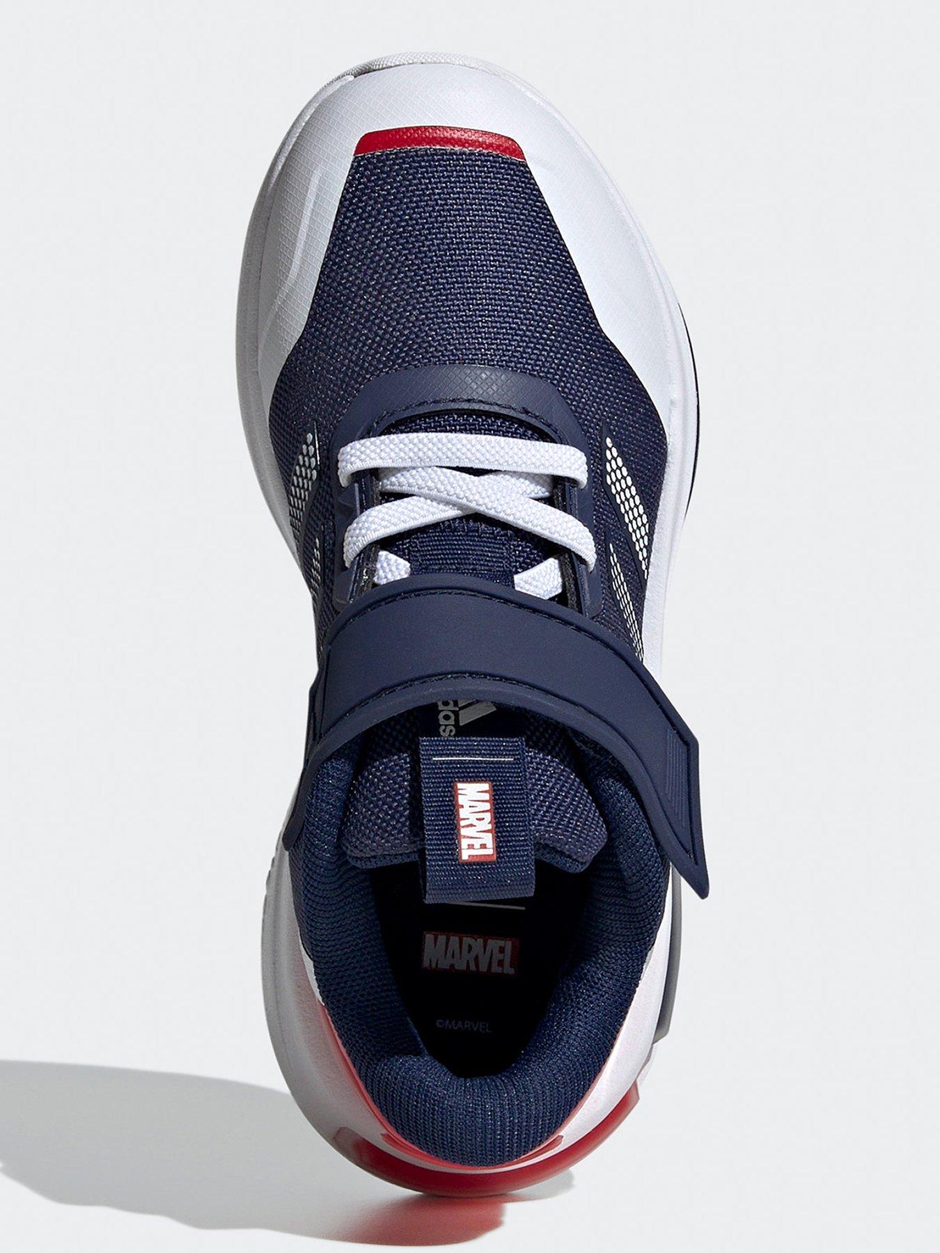 Image 4 of 6 of adidas Sportswear Kid's Marvel Captain America Racer Elasticated Trainers - Dark Blue