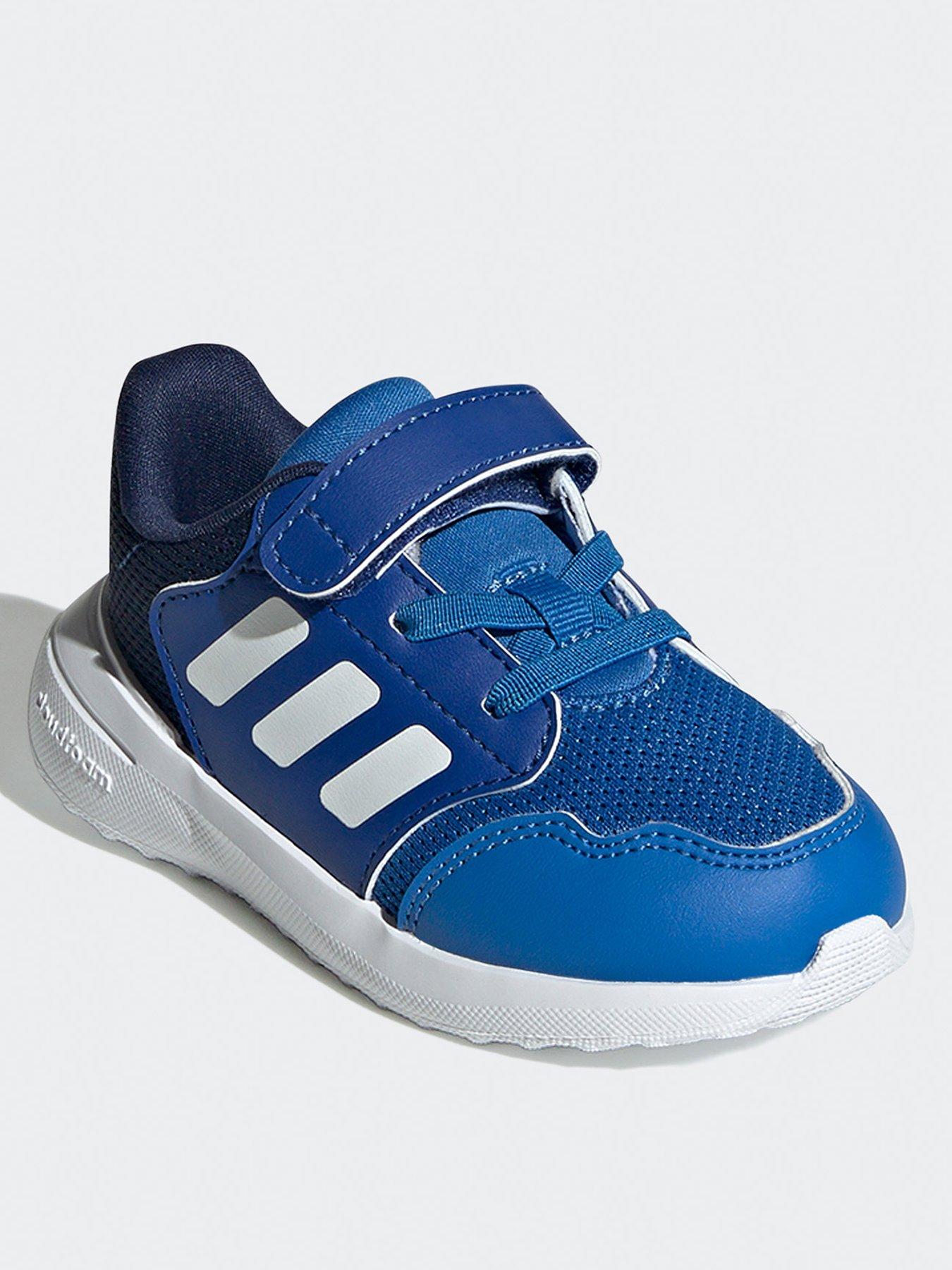 adidas-sportswear-infant-tensaur-run-30-elasticated-trainers-bluewhitestillFront