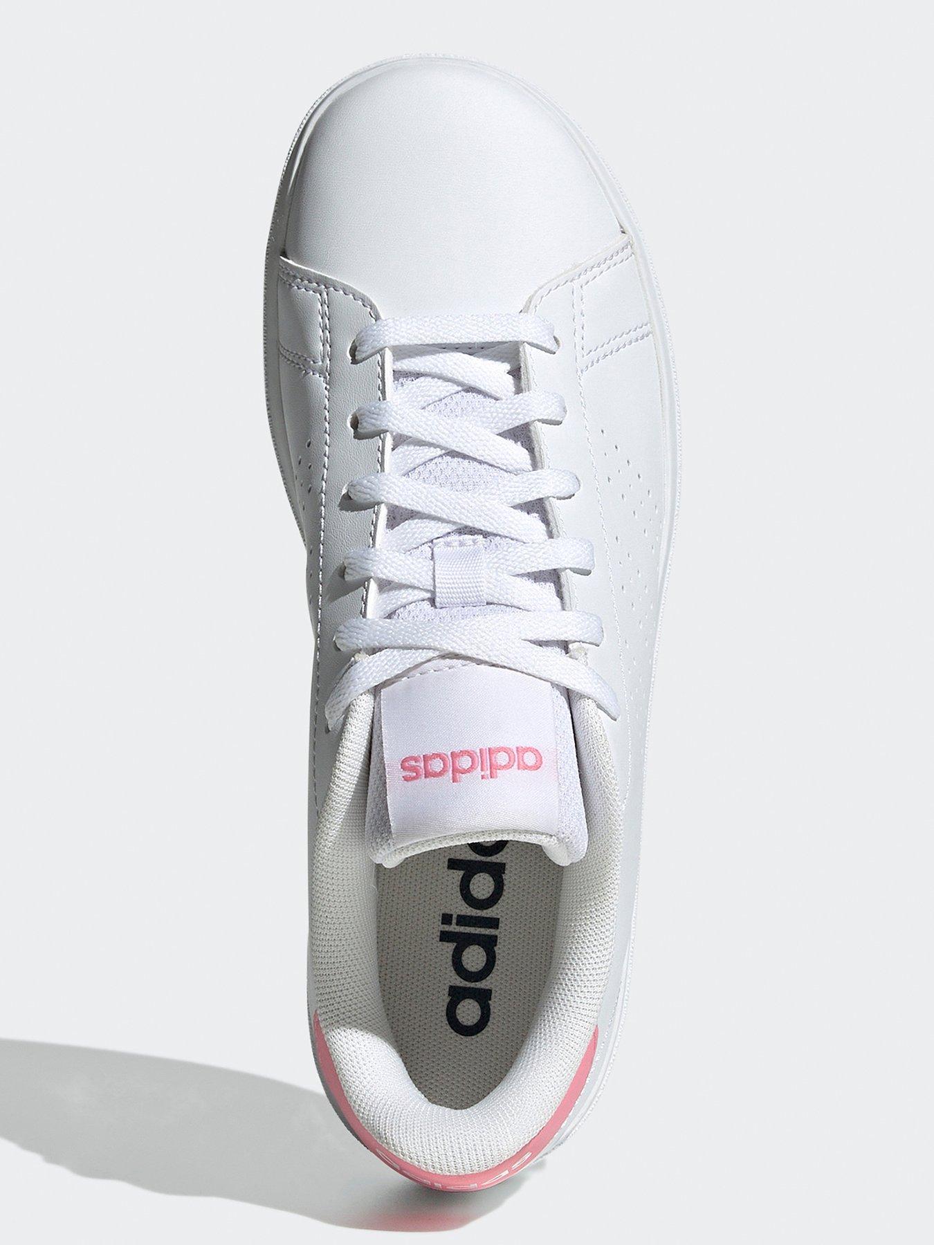 adidas-sportswear-junior-advantage-base-20-trainers-whitepinkoutfit