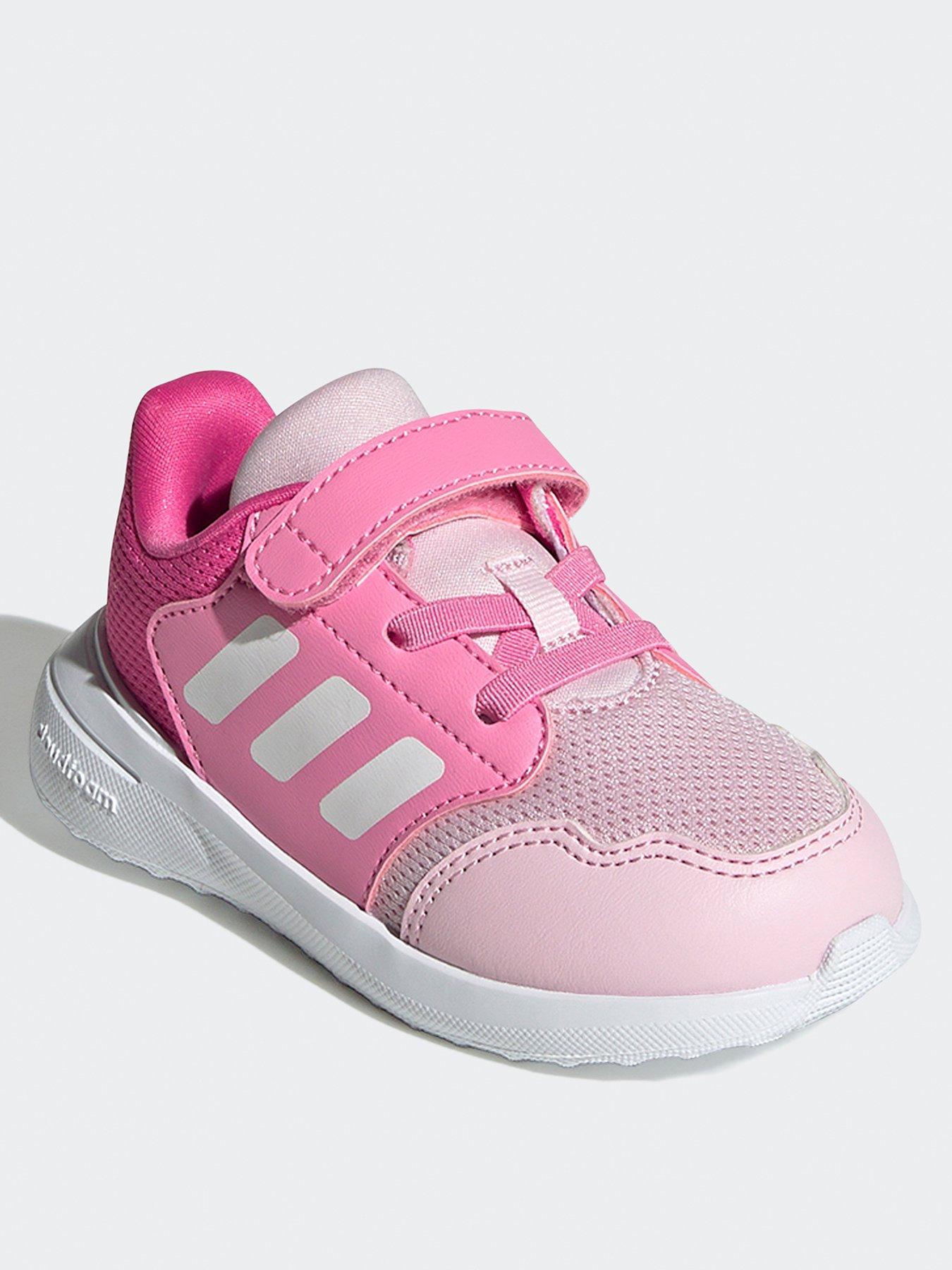 adidas-sportswear-infant-tensaur-run-30-elasticated-trainers-pinkwhitestillFront