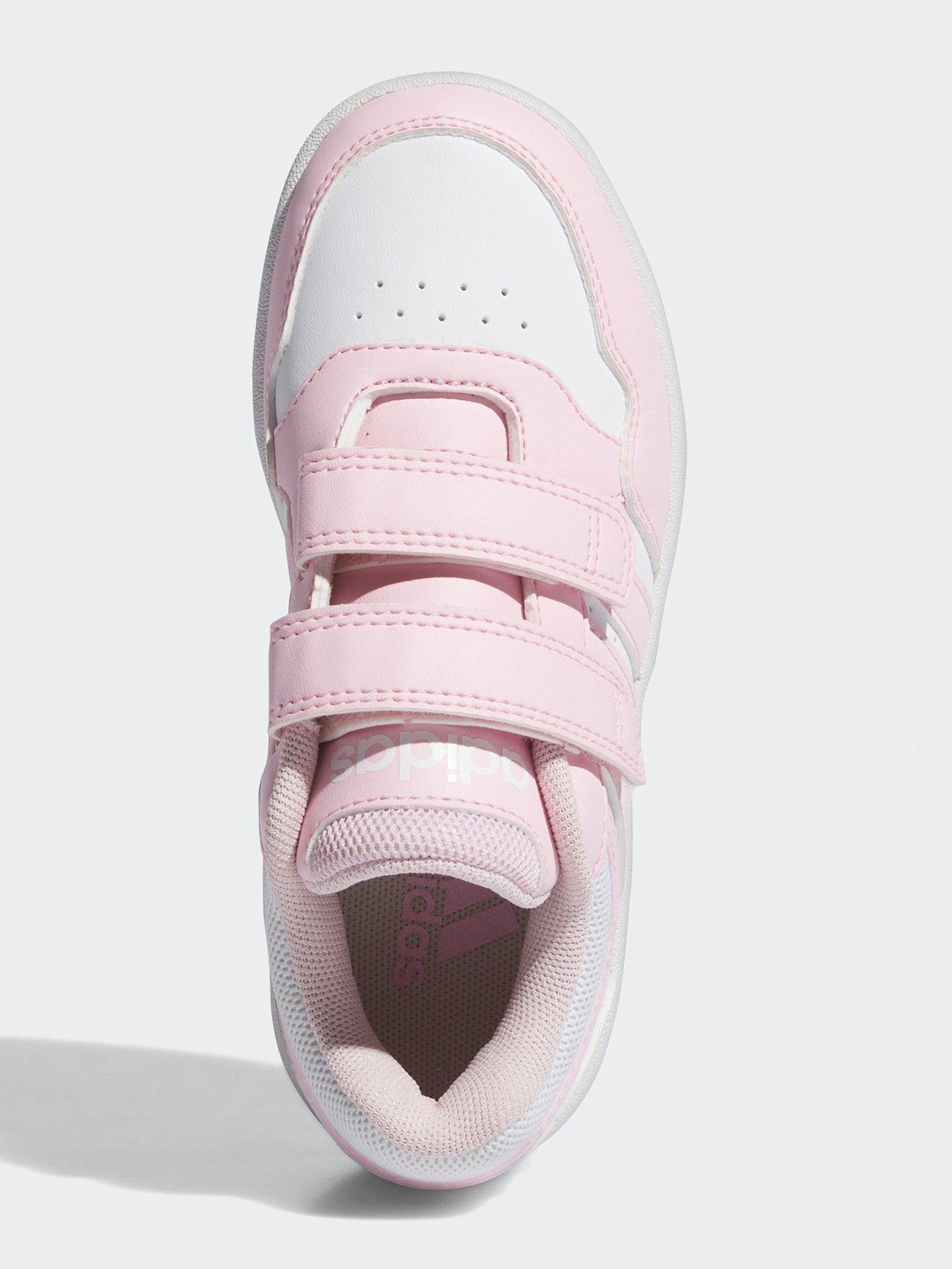 adidas-sportswear-kids-hoops-30-bold-velcro-trainers-whitepinkoutfit