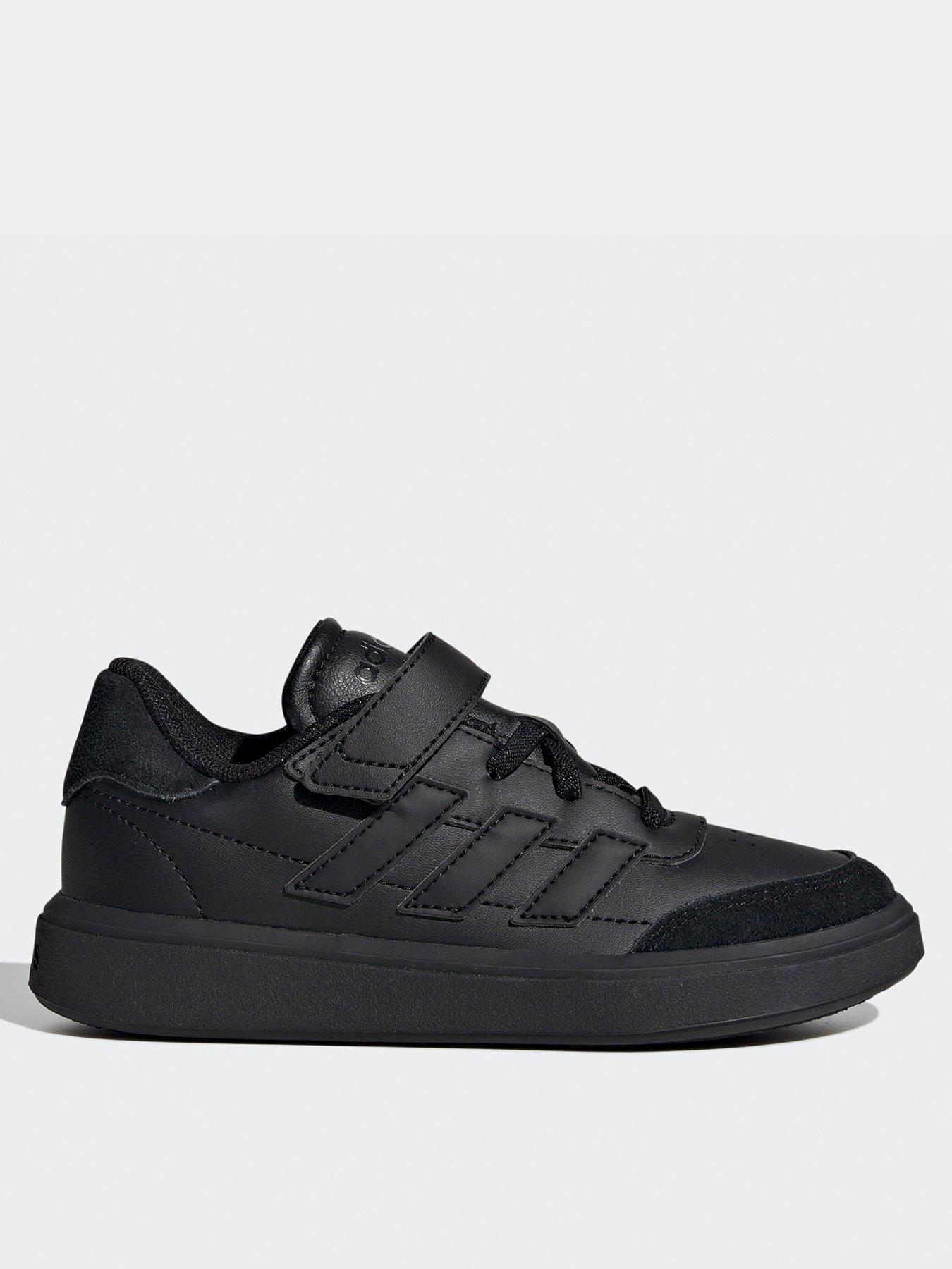 adidas-sportswear-kids-courtblock-elasticated-trainers-blackfront