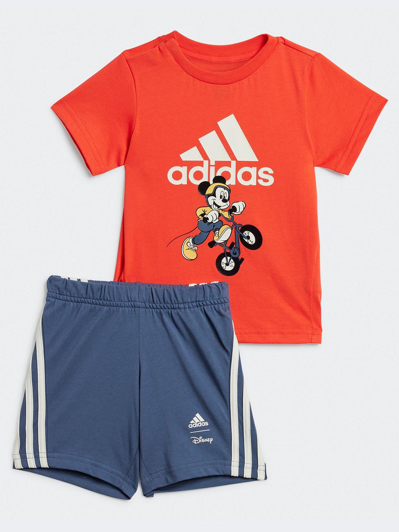 adidas-sportswear-infant-unisex-mickey-mouse-t-shirt-and-short-set-red