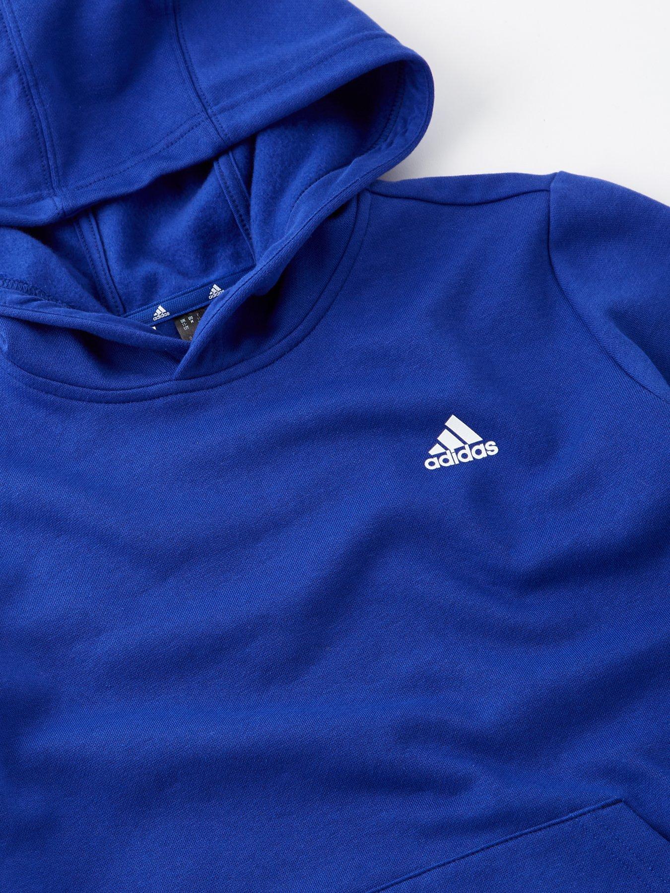 adidas-sportswear-junior-unisex-essentials-overhead-hoodie-blueoutfit