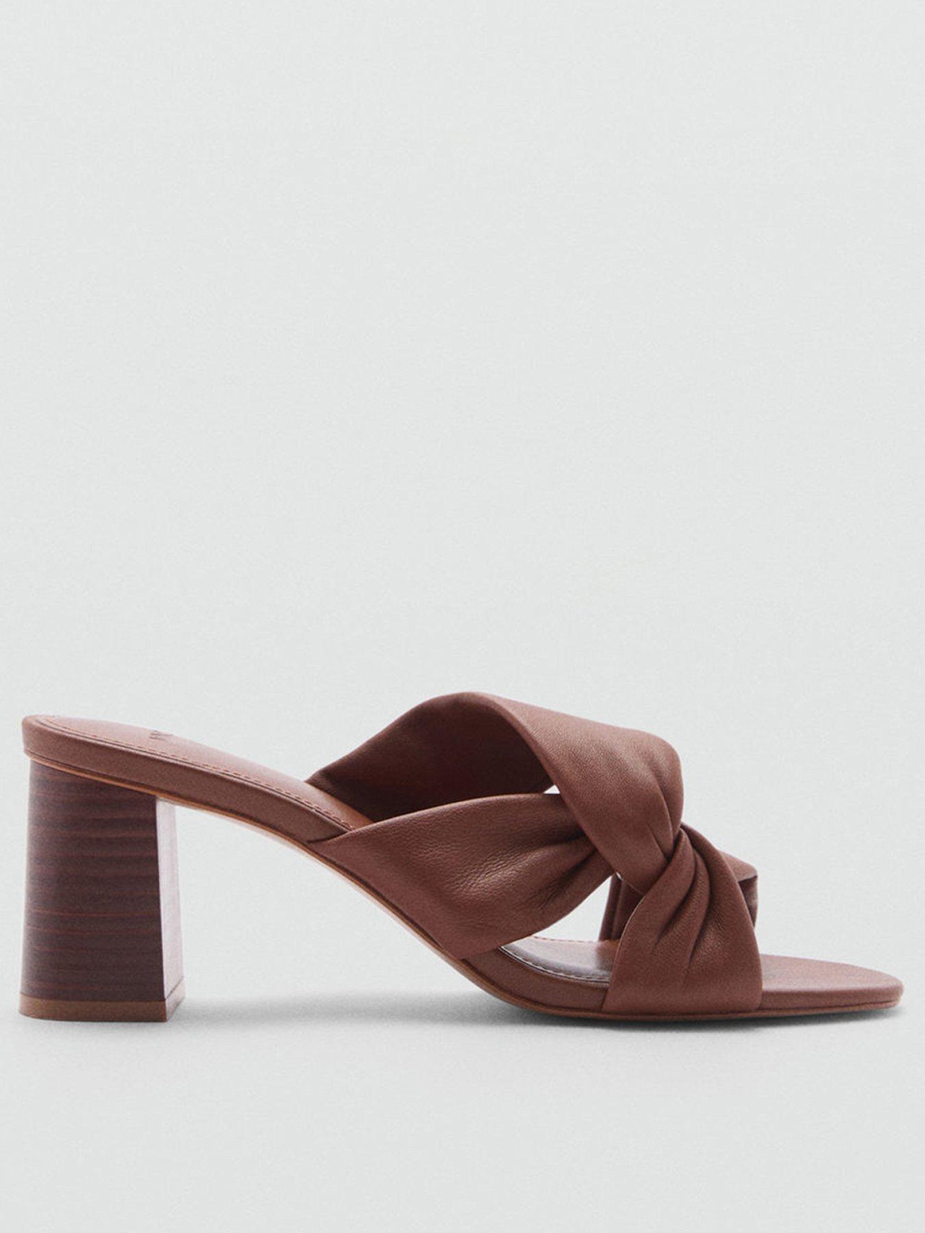 mango-brown-cross-detail-heeled-mule