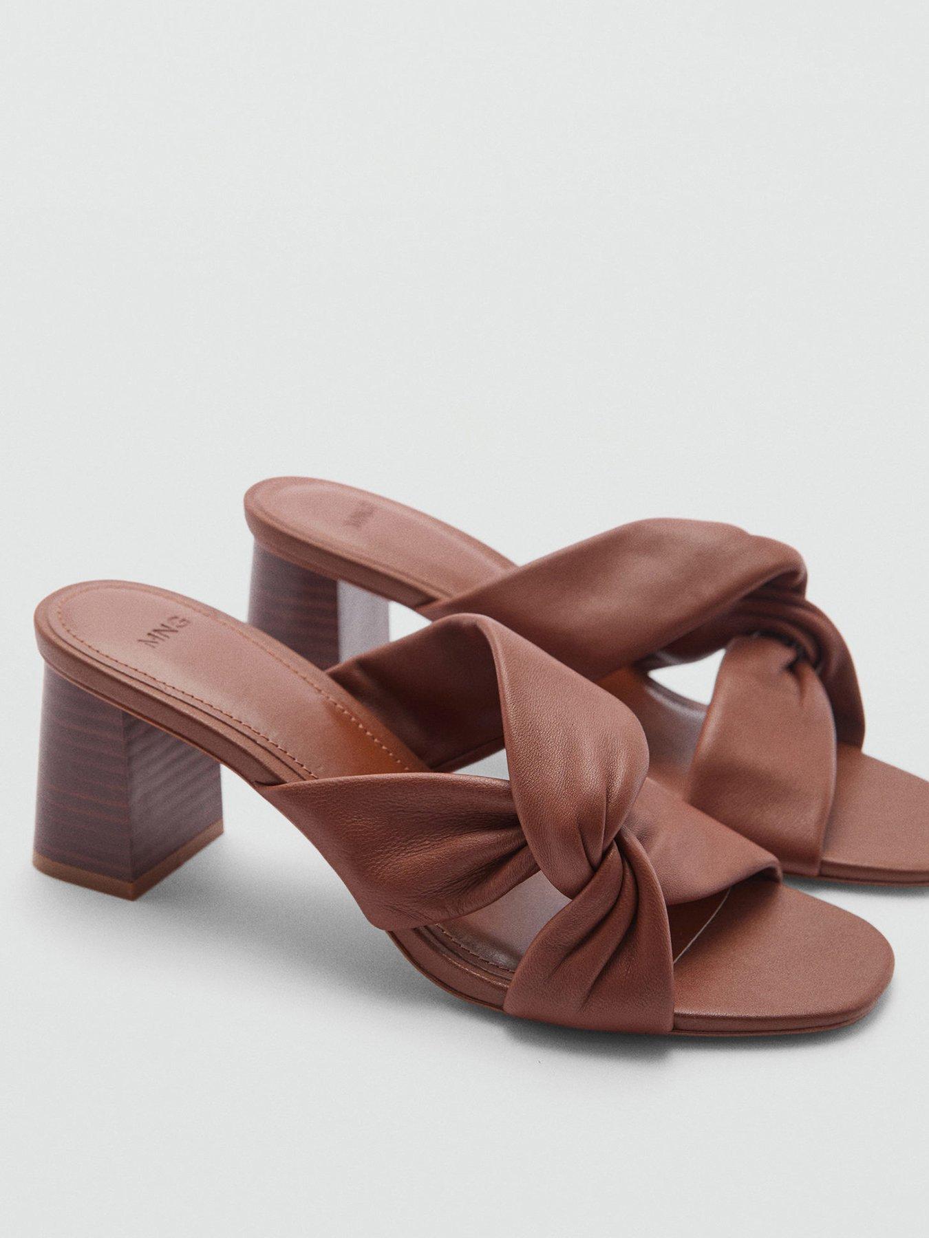 mango-brown-cross-detail-heeled-mulestillFront