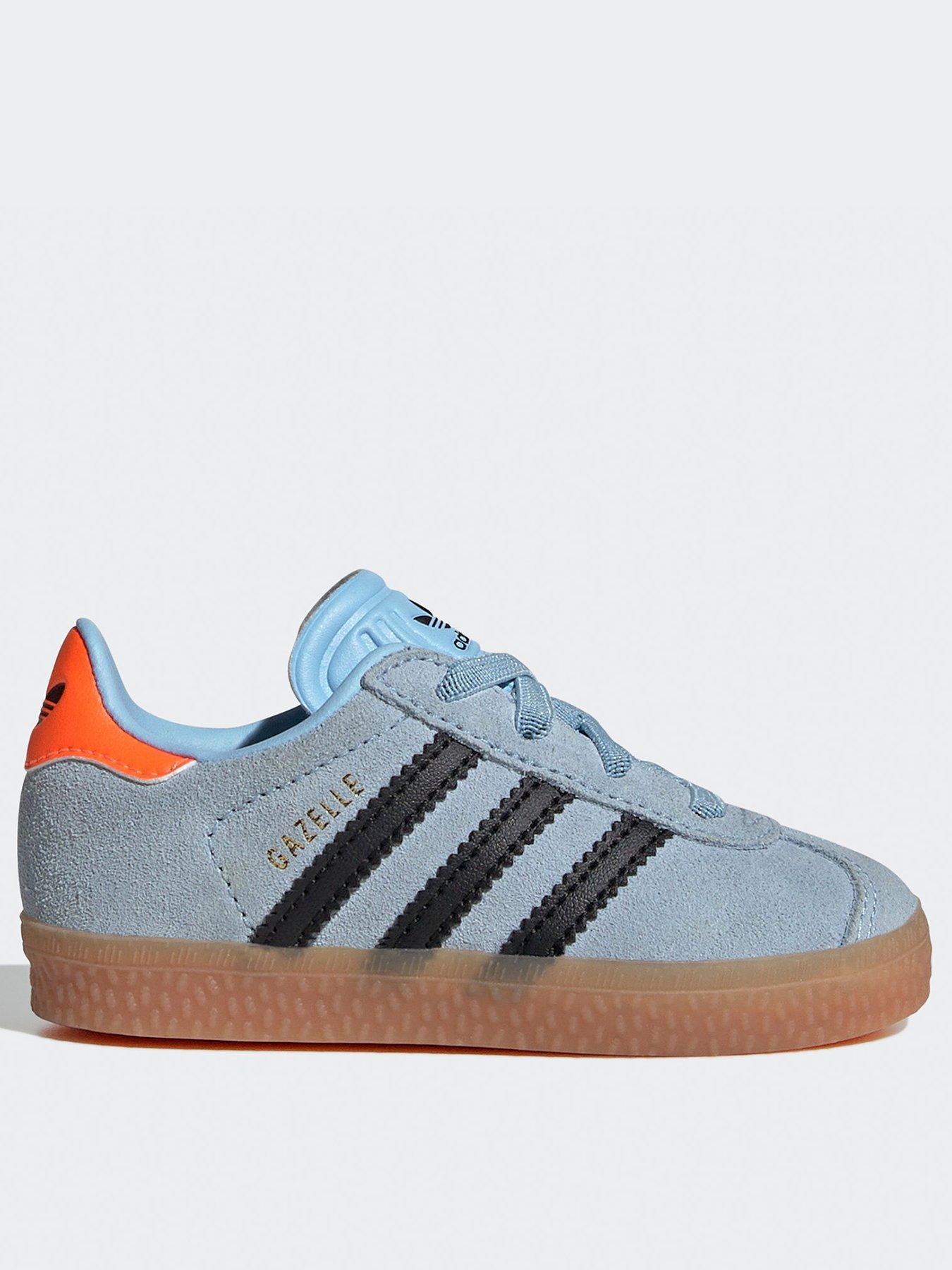 Image 1 of 6 of adidas Originals Unisex Infant Gazelle Elastic Trainers - Light Blue