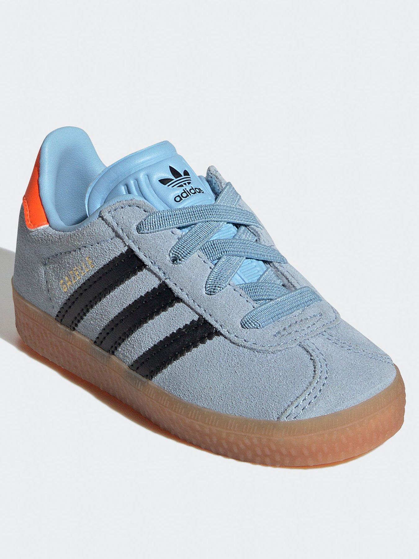 Image 2 of 6 of adidas Originals Unisex Infant Gazelle Elastic Trainers - Light Blue