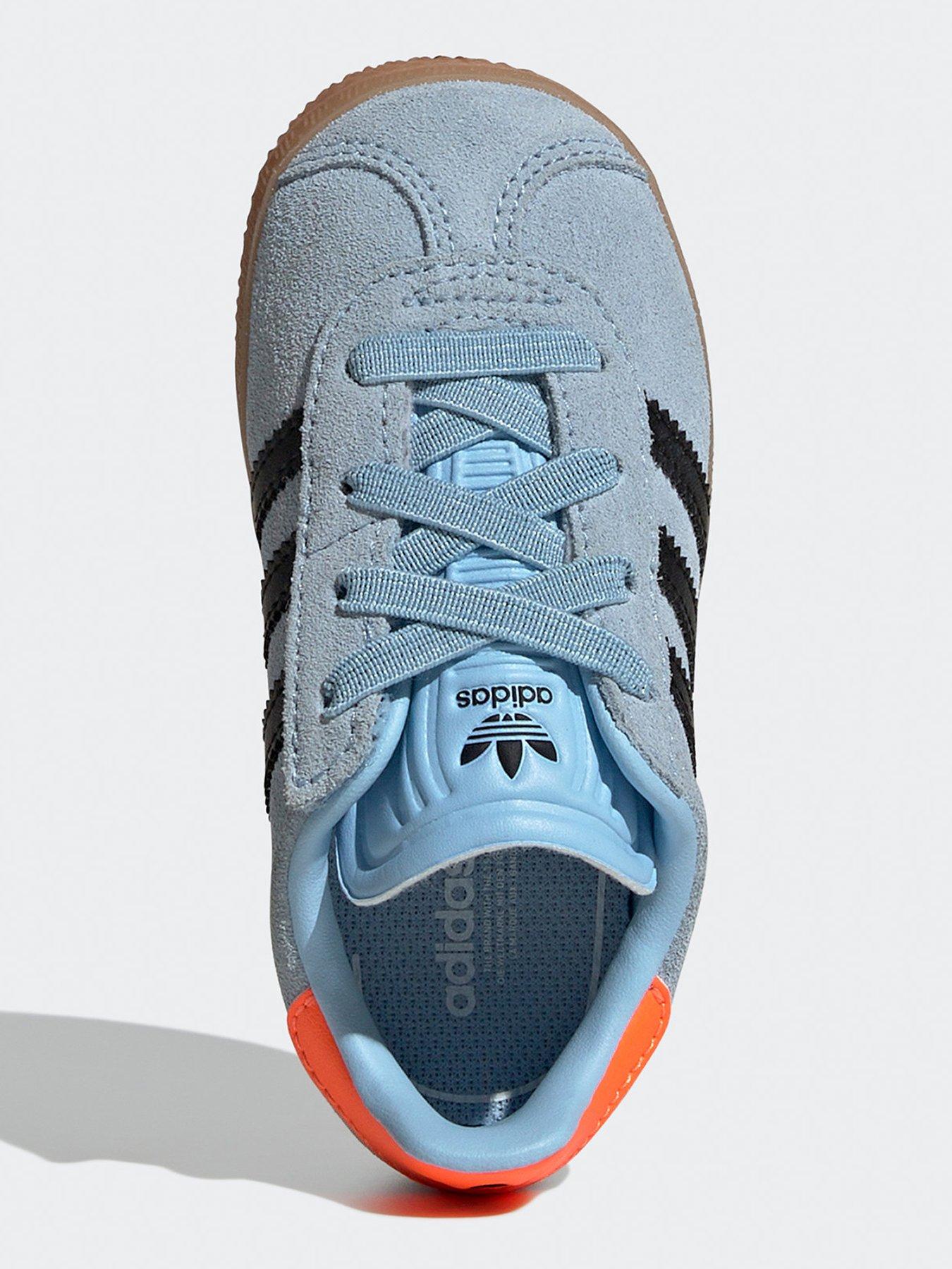 Image 4 of 6 of adidas Originals Unisex Infant Gazelle Elastic Trainers - Light Blue