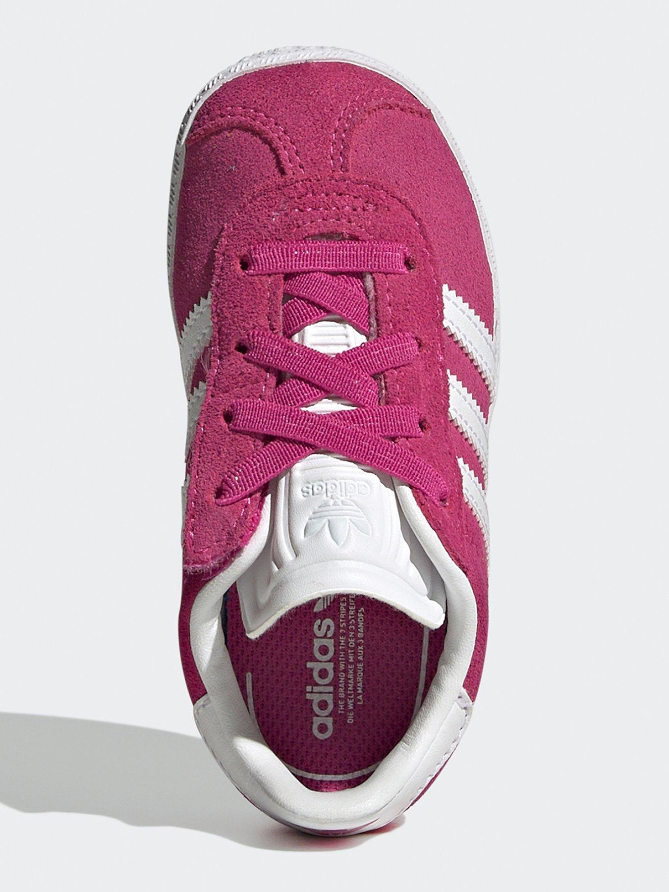 adidas-originals-unisex-infant-gazelle-elastic-trainers-pinkoutfit