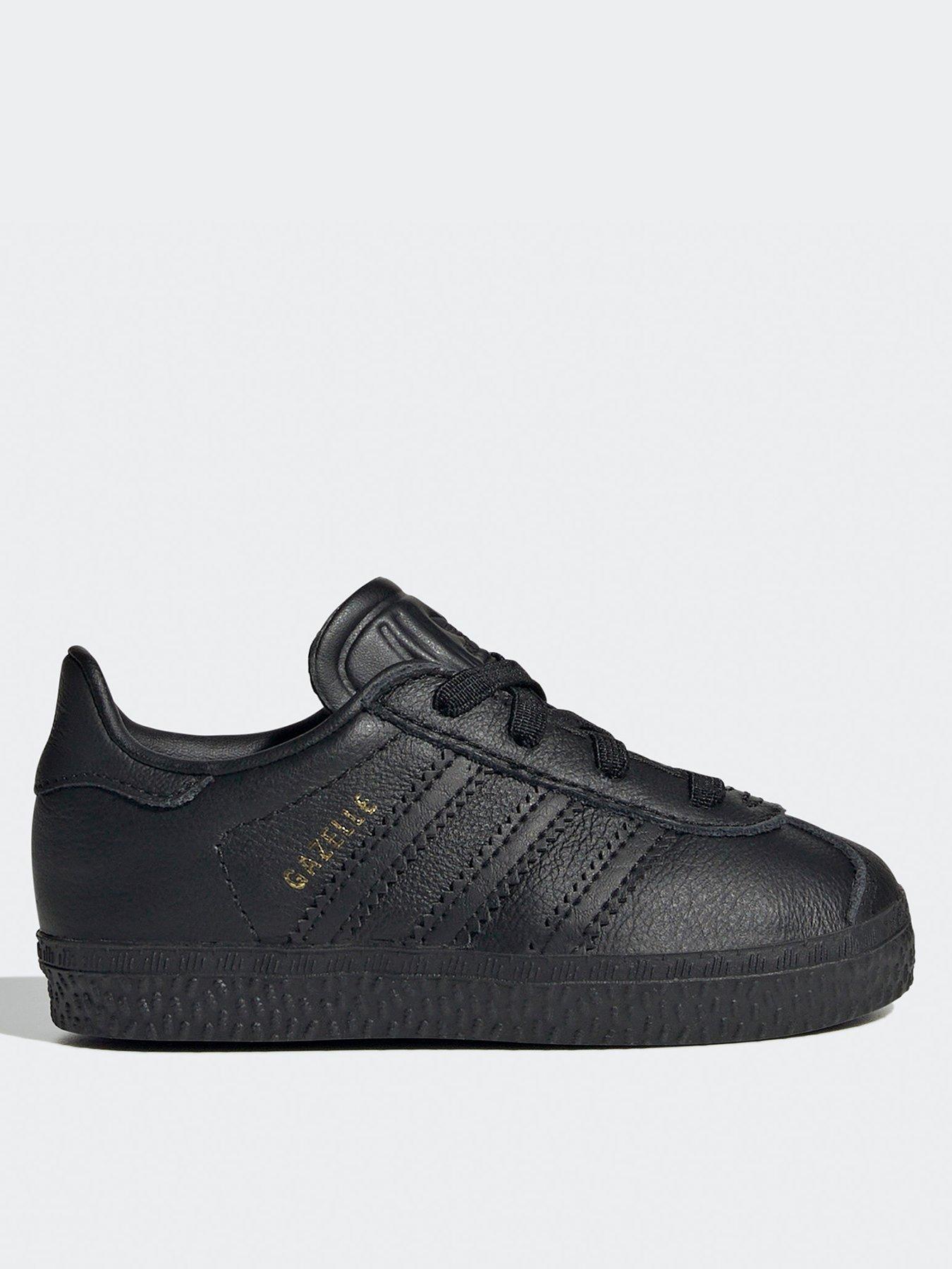 adidas-originals-unisex-infant-gazelle-elastic-trainers---black