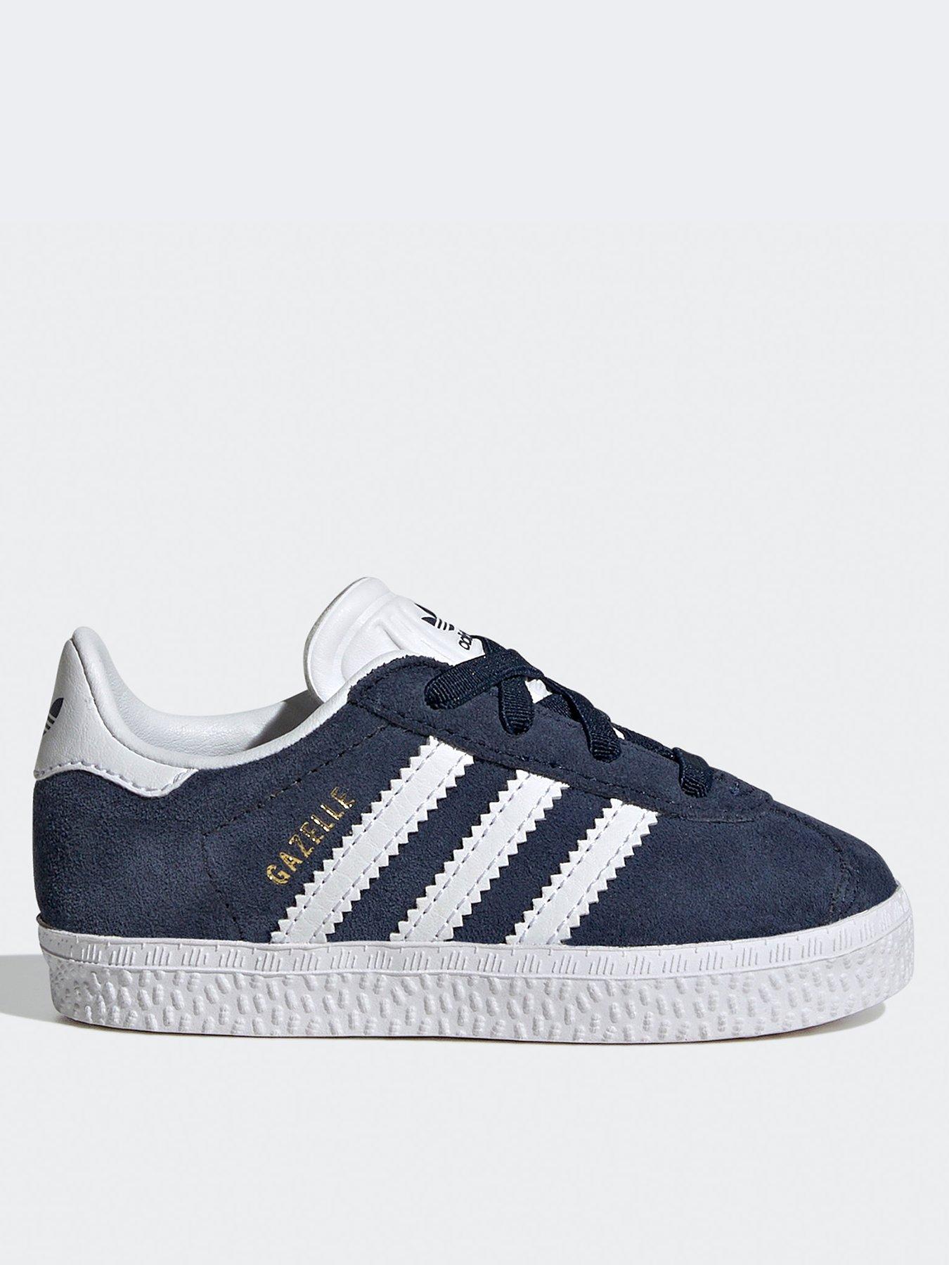 adidas-originals-unisex-infant-gazelle-elastic-trainers-navy