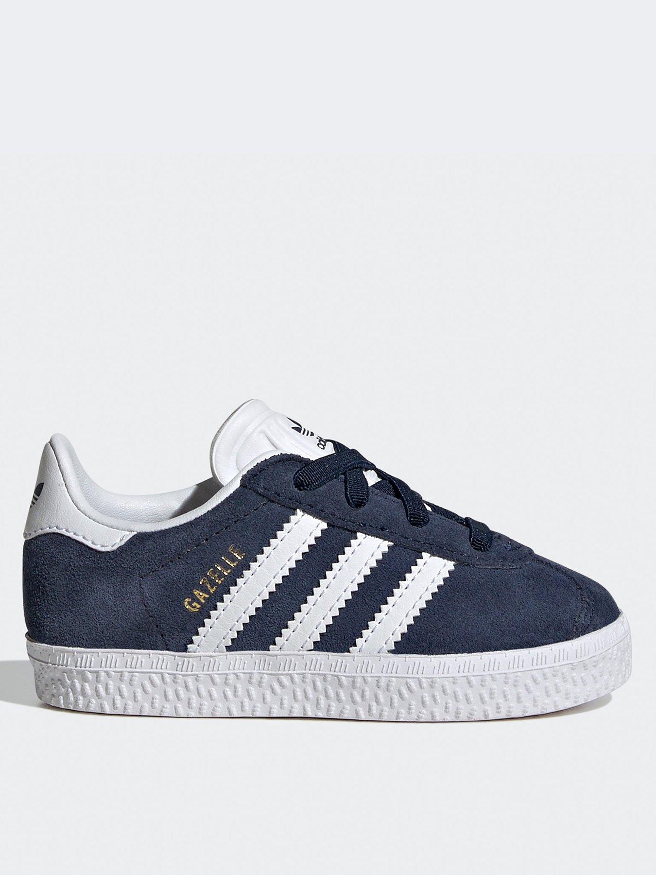 Image 1 of 6 of adidas Originals Unisex Infant Gazelle Elastic Trainers - Navy